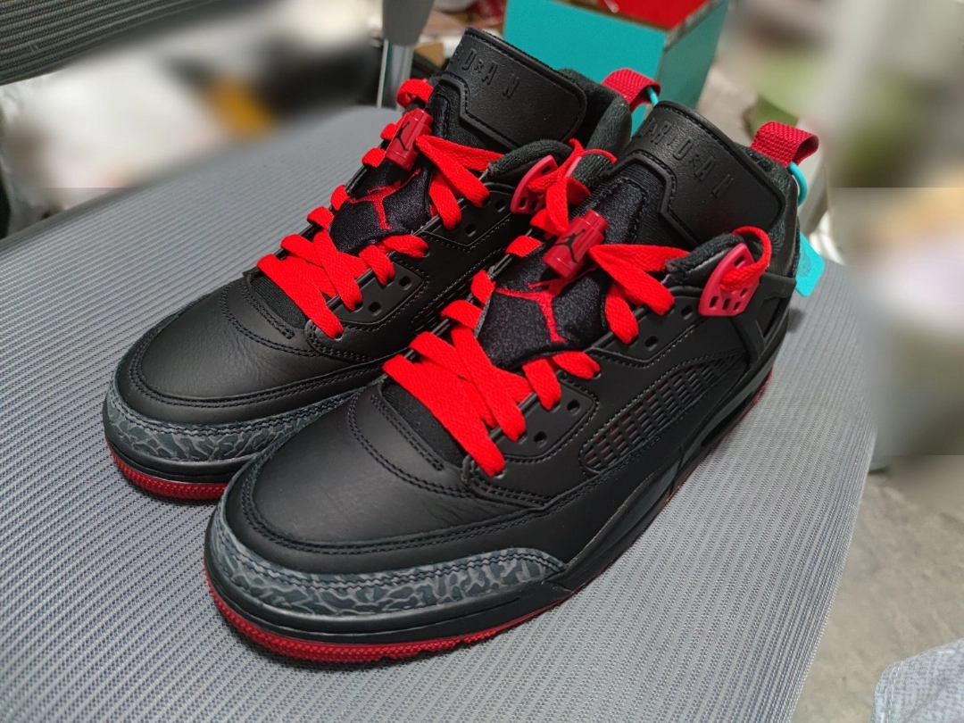 custom review-Джордан Spizike Low Slip-Resistant Low Top Винтажные Баскетбольные Кроссовки Мужские Черные Красные