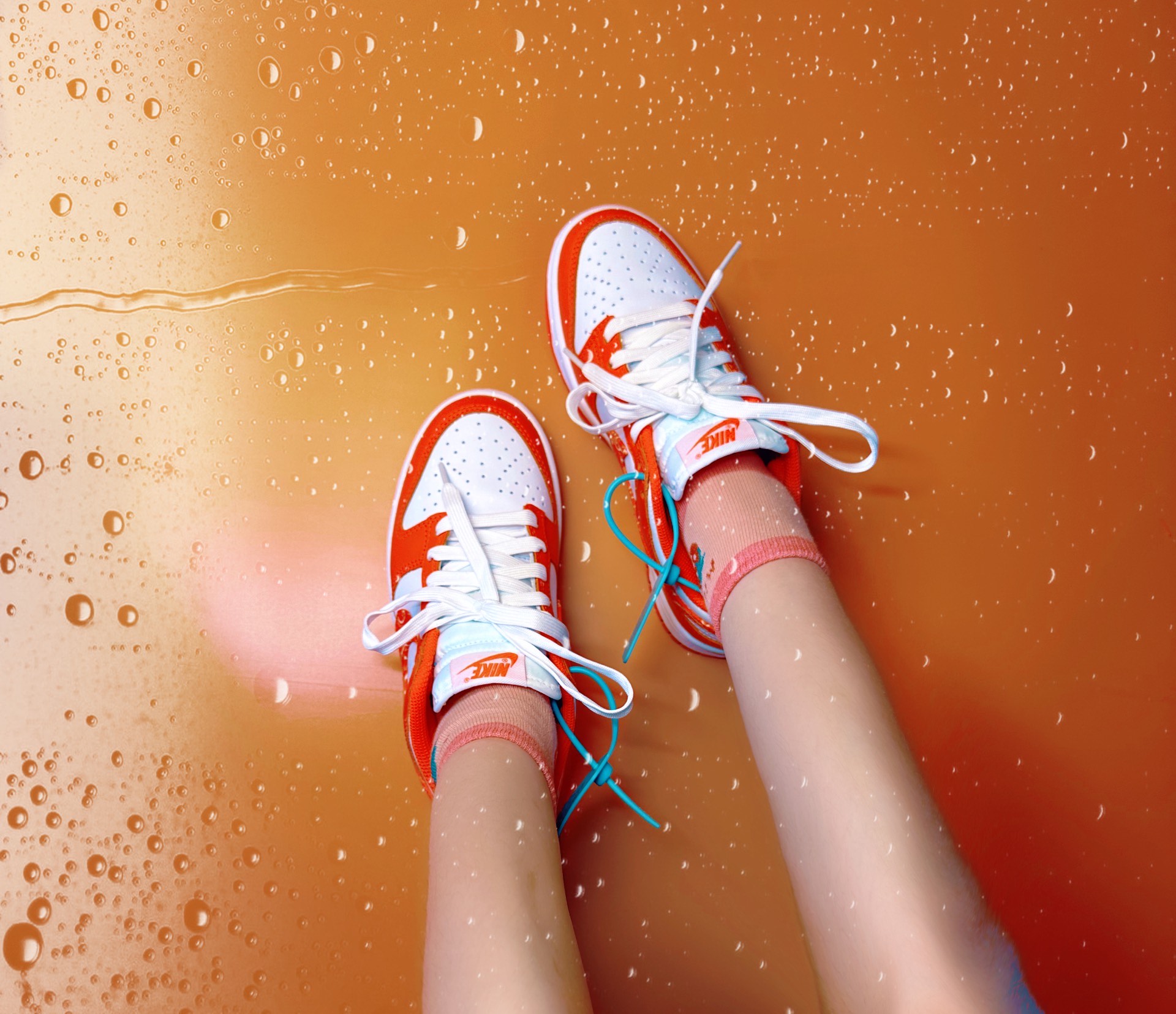 custom review-Nike Dunk ESS 'Апельсин Пейсли' Низкие Кроссовки для скейтбординга Женские Белые Апельсиновые