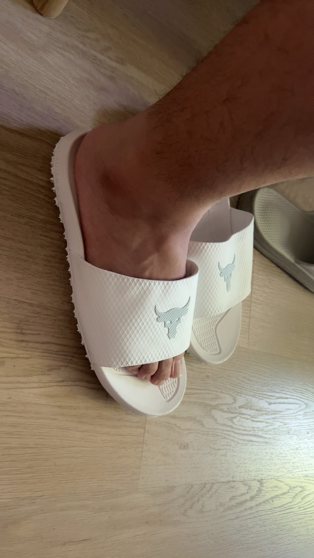 custom review-Under Armour Project Rock 1 Quick-Dry Slide Мужской Белый