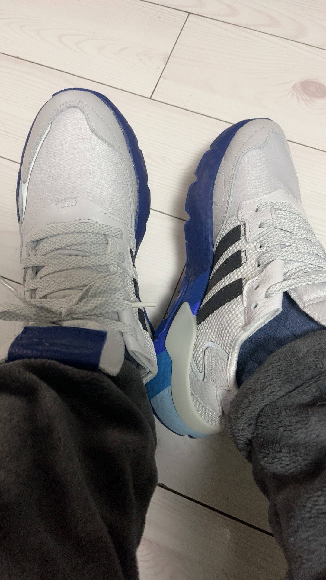 custom review-Adidas Originals Nite Jogger Slip-resistant Abrasion-resistant Breathable Low-Top Casual Shoes Unisex Gray Black Blue Adidas Originals Nite Jogger Slip-resistant Abrasion-resistant Дышащие Низкие Кеды Повседневные Унисекс Серый Черный Синий