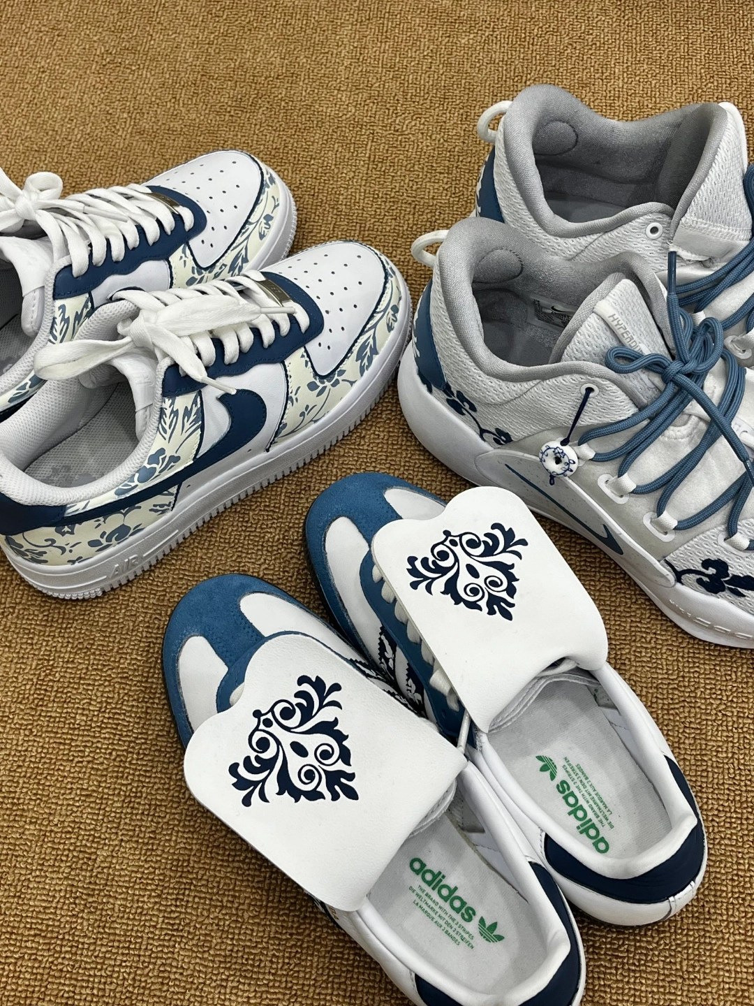 白釉青花的鞋子也太有古风韵味了吧