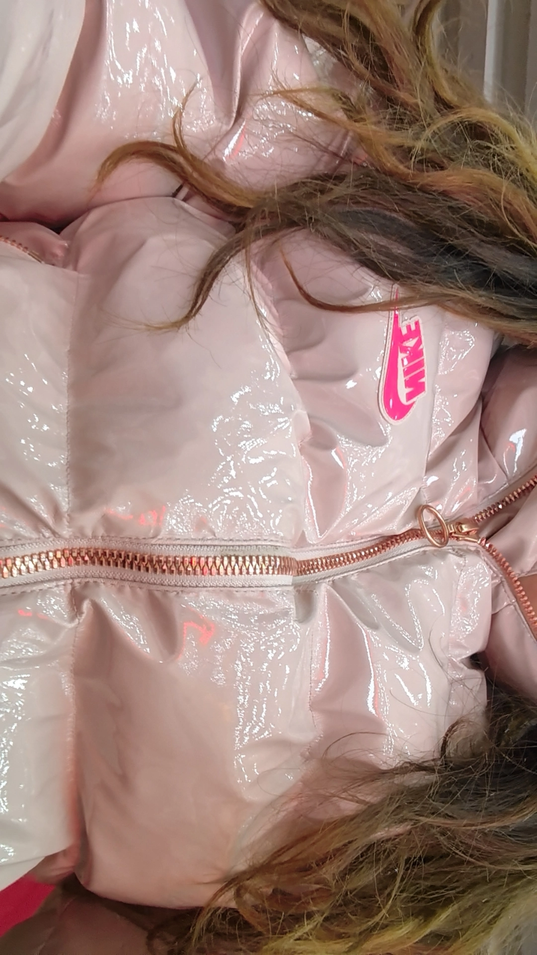 custom review-nike Sports Life Collection Пуховая куртка Женская Розовая