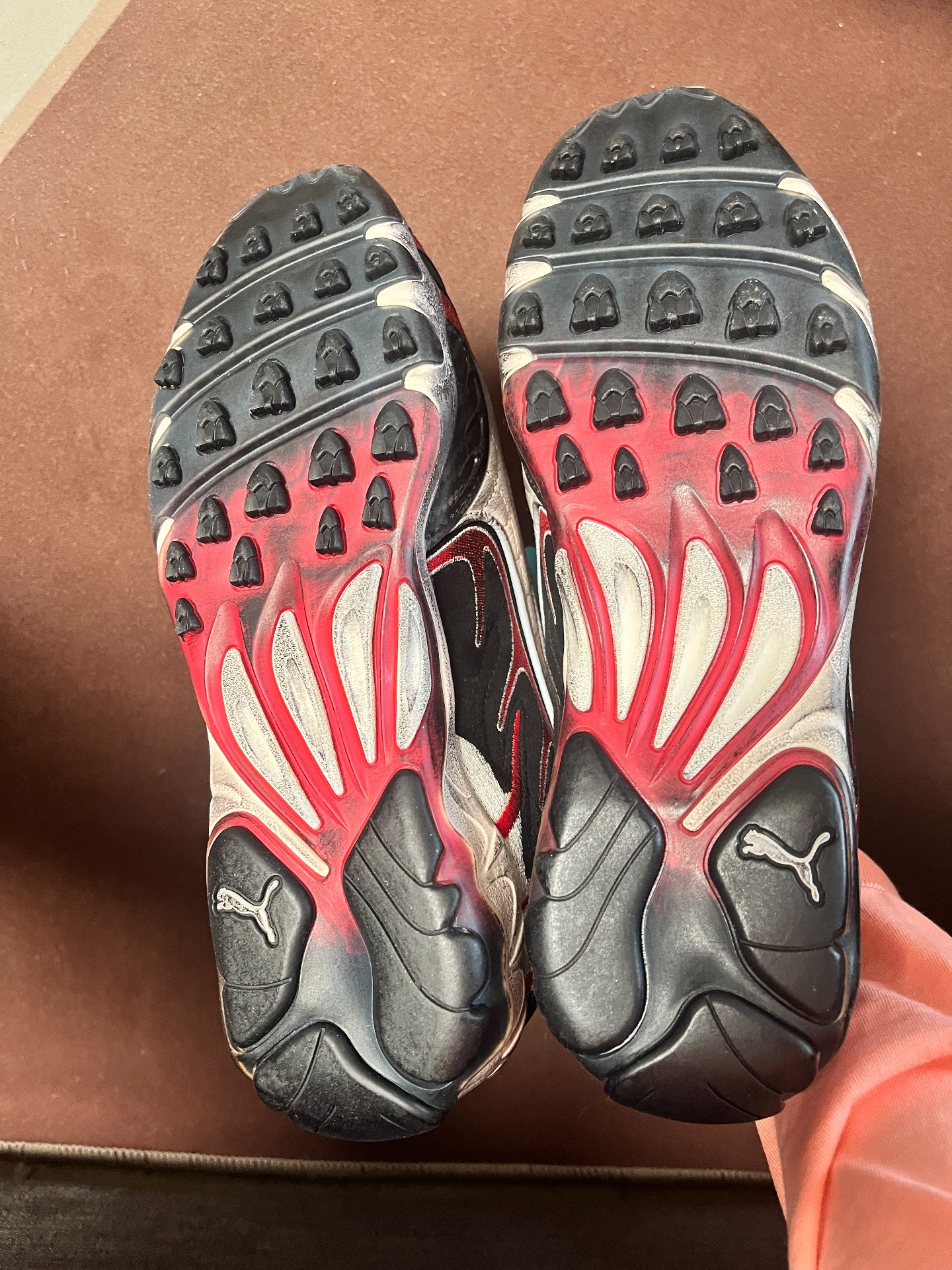 custom review-ASAP ROCKY X PUMA Inhale Аbrasion Resistant Дышащий Низкий Топ Повседневная Обувь Унисекс Красный Коричневый