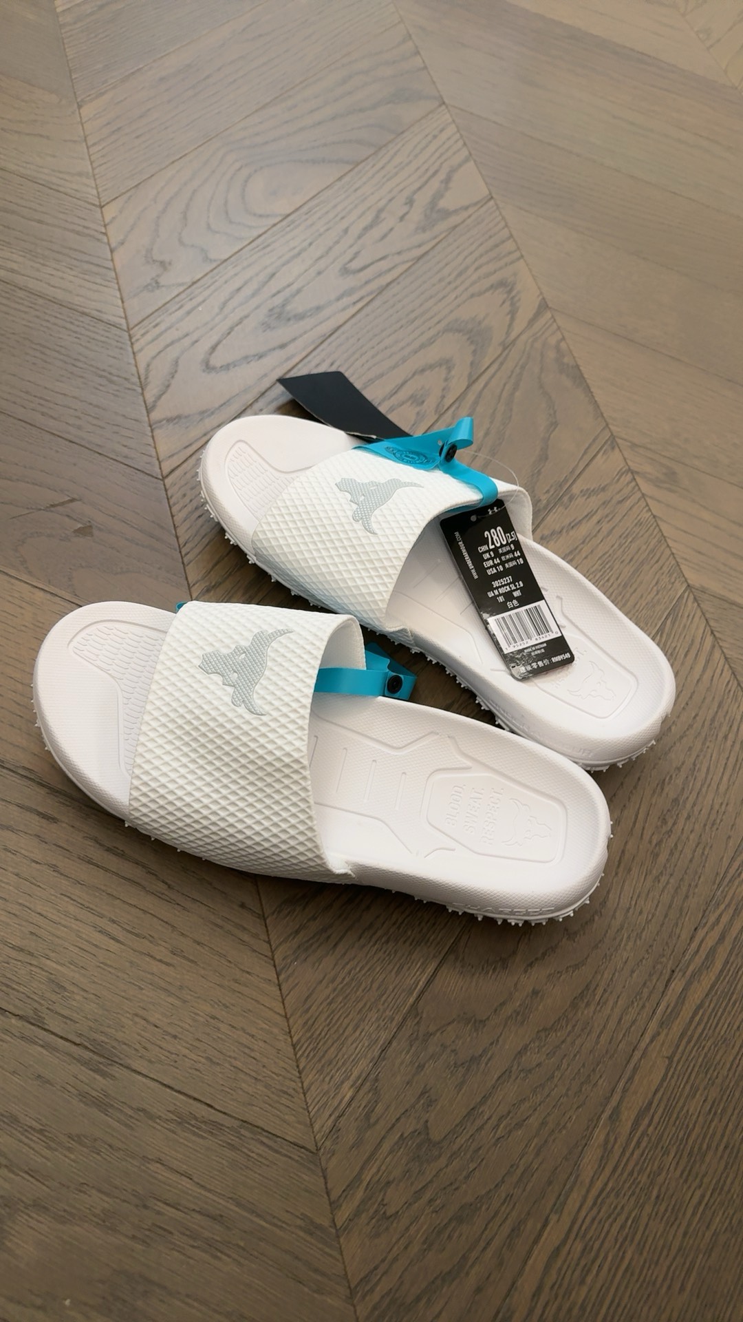 custom review-Under Armour Project Rock 1 Quick-Dry Slide Мужской Белый
