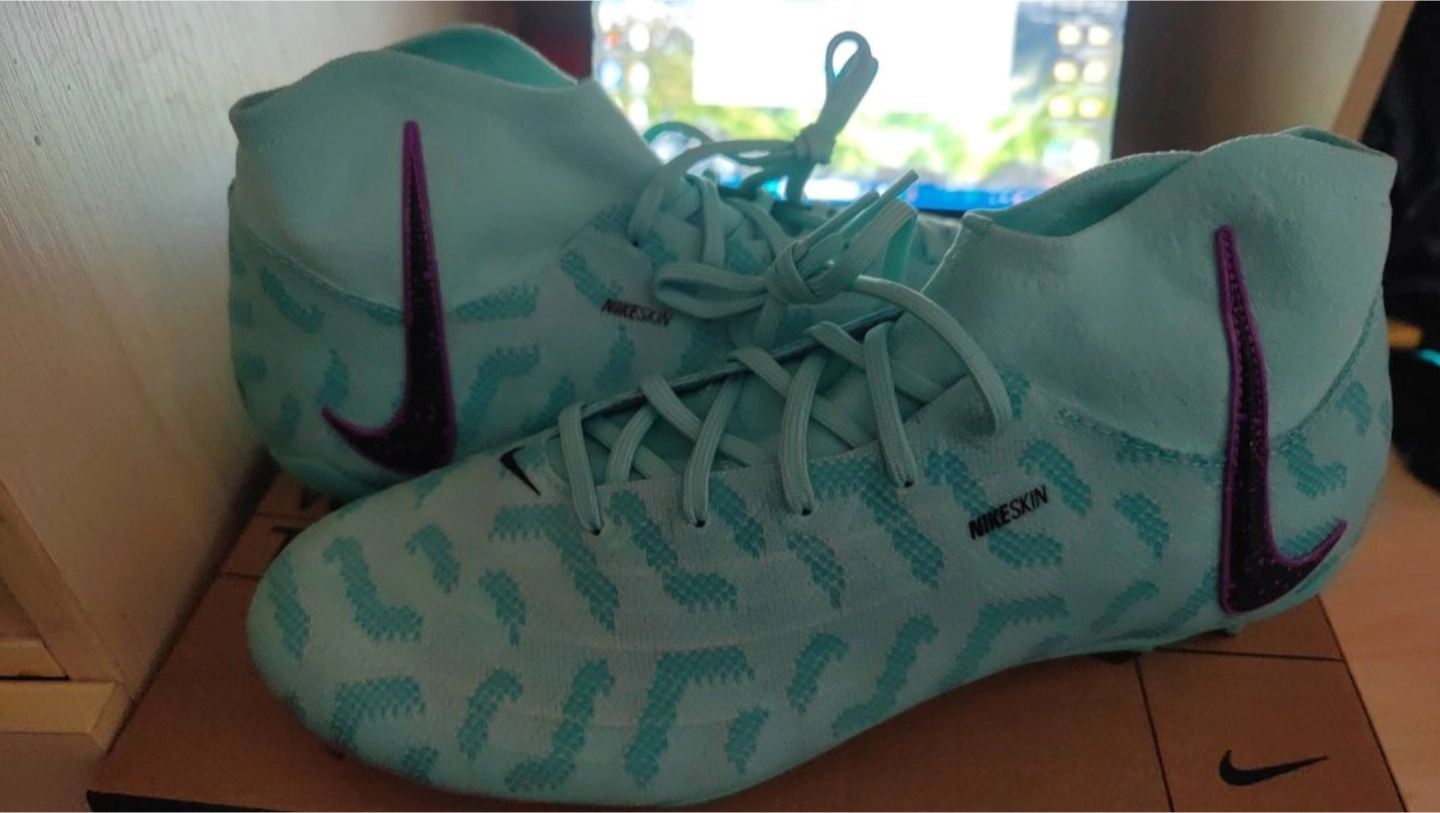 custom review-Nike Phantom Luna FG Твердое покрытие Амортизация Устойчивость к истиранию Дышащие Футбольные бутсы Унисекс Синий Фиолетовый