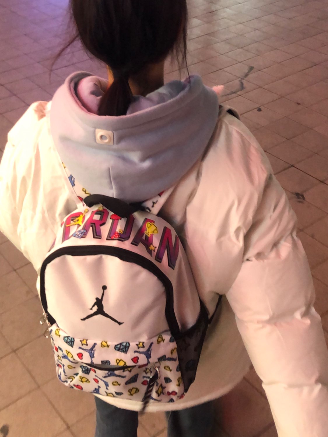 custom review-Jordan Polyester Casual Backpack Small Unisex White Джордан Полиэстер Повседневный Рюкзак Маленький Унисекс Белый