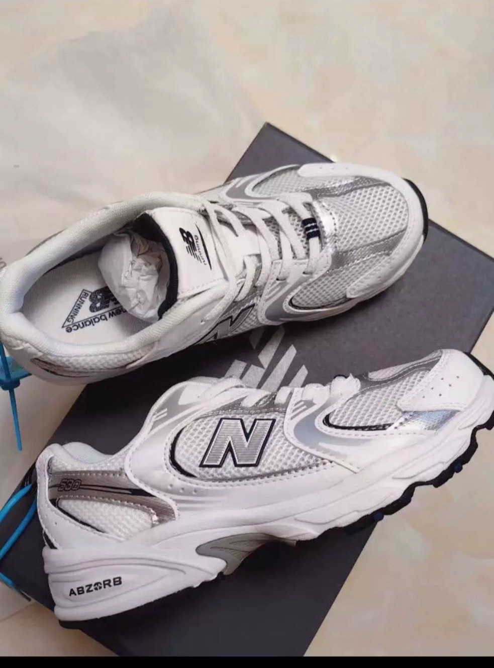 custom review-New Balance NB 530 Устойчивые к истиранию низкие беговые кроссовки Черный Белый для детей