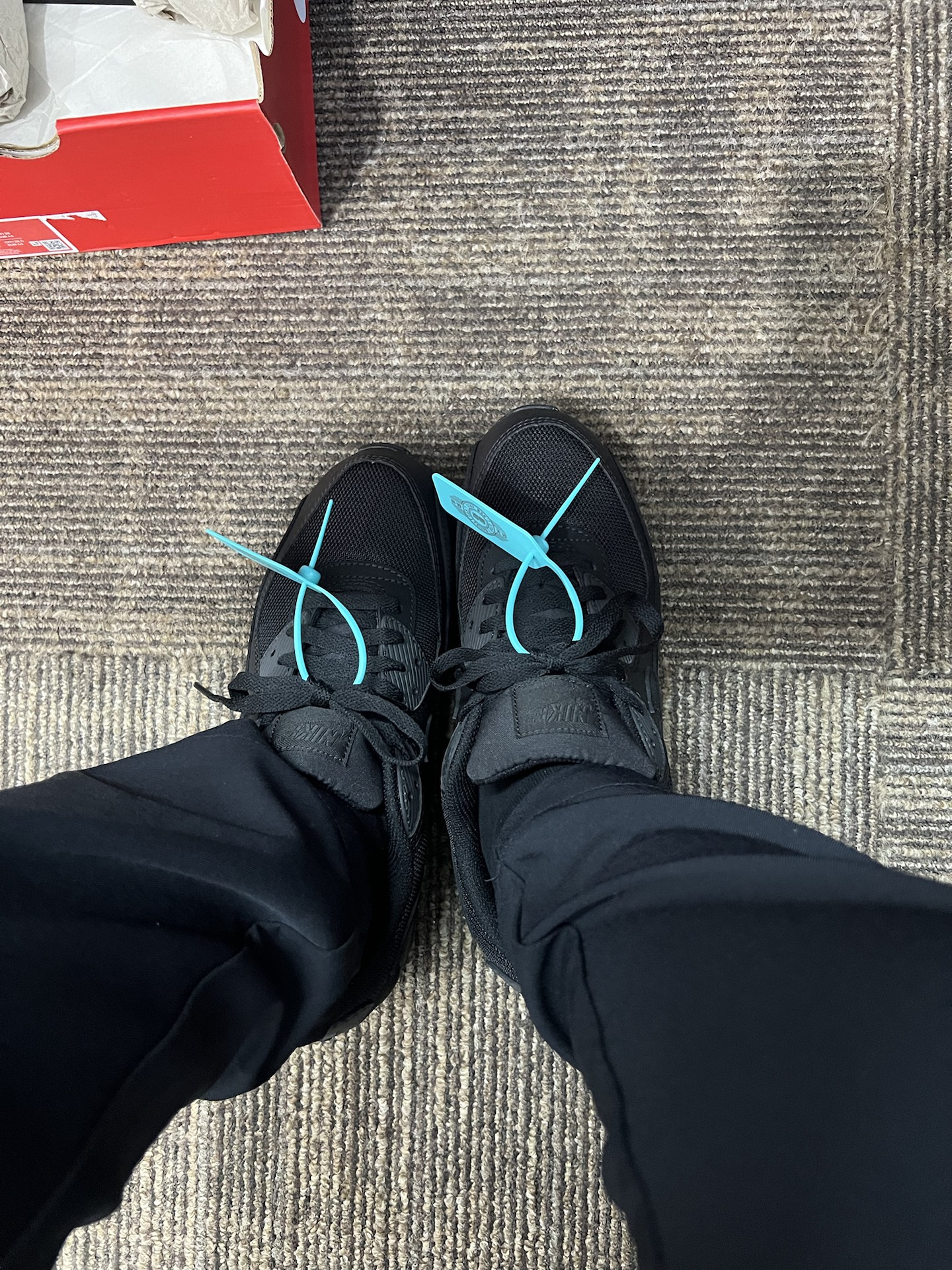 custom review-Nike Air Max 90 Амортизация устойчивый к истиранию дышащий низкий топ воздушная подушка повседневная беговая обувь мужская черная