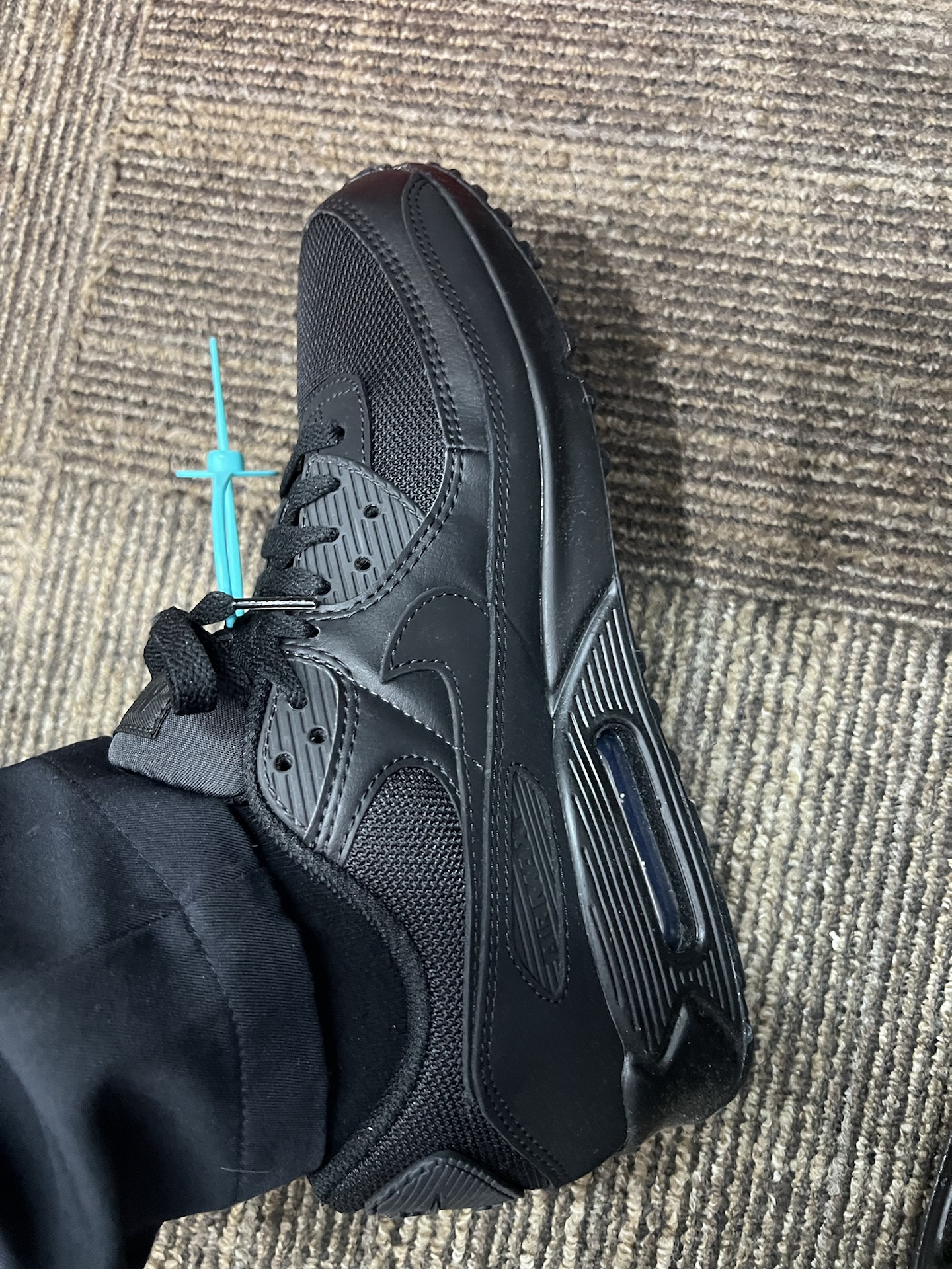 custom review-Nike Air Max 90 Амортизация устойчивый к истиранию дышащий низкий топ воздушная подушка повседневная беговая обувь мужская черная