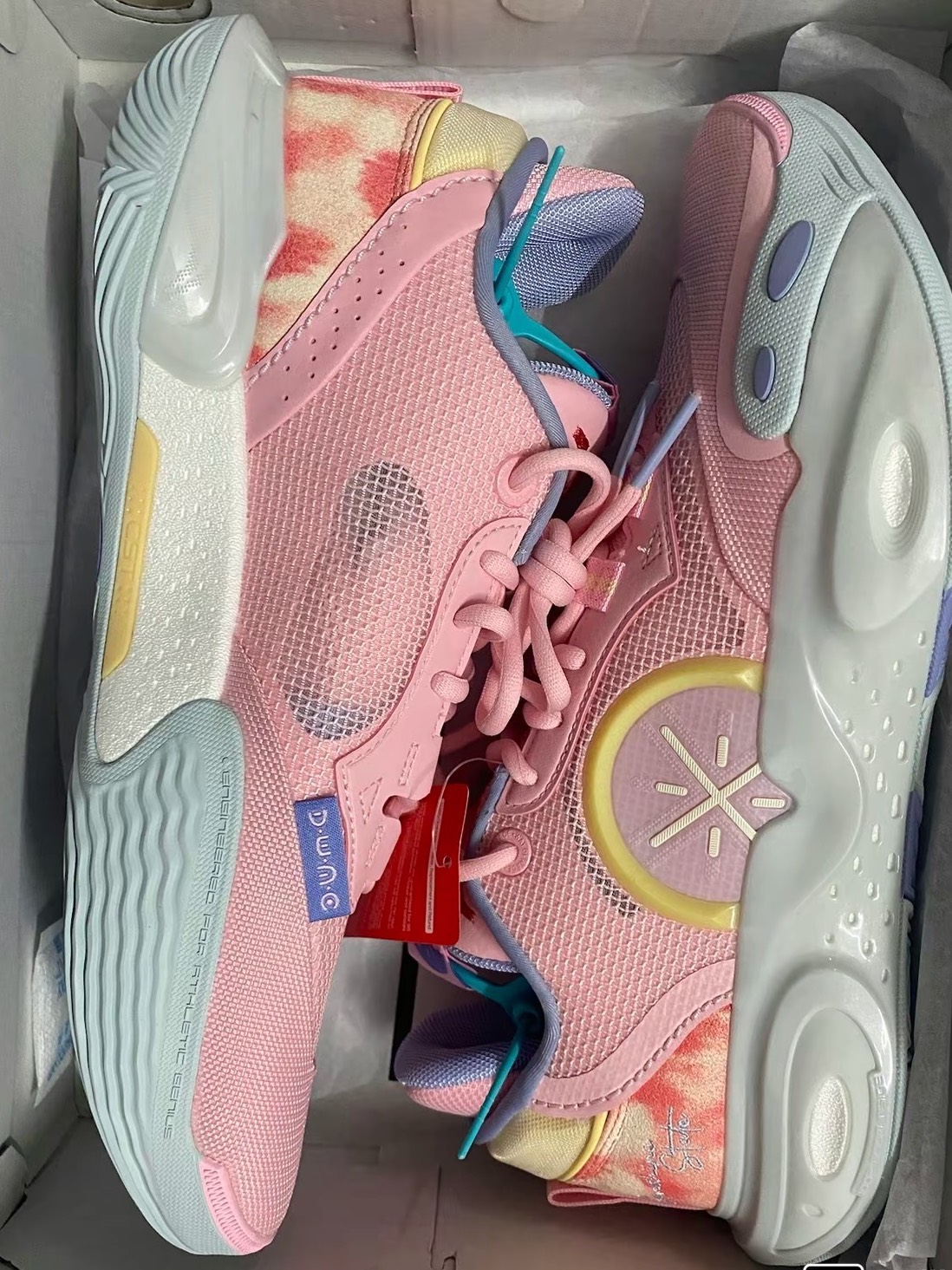 custom review-LiNing All City 12 Anti Slip And Wear Resistant Support Lightweight Rebound Basketball Shoes Men's Pink