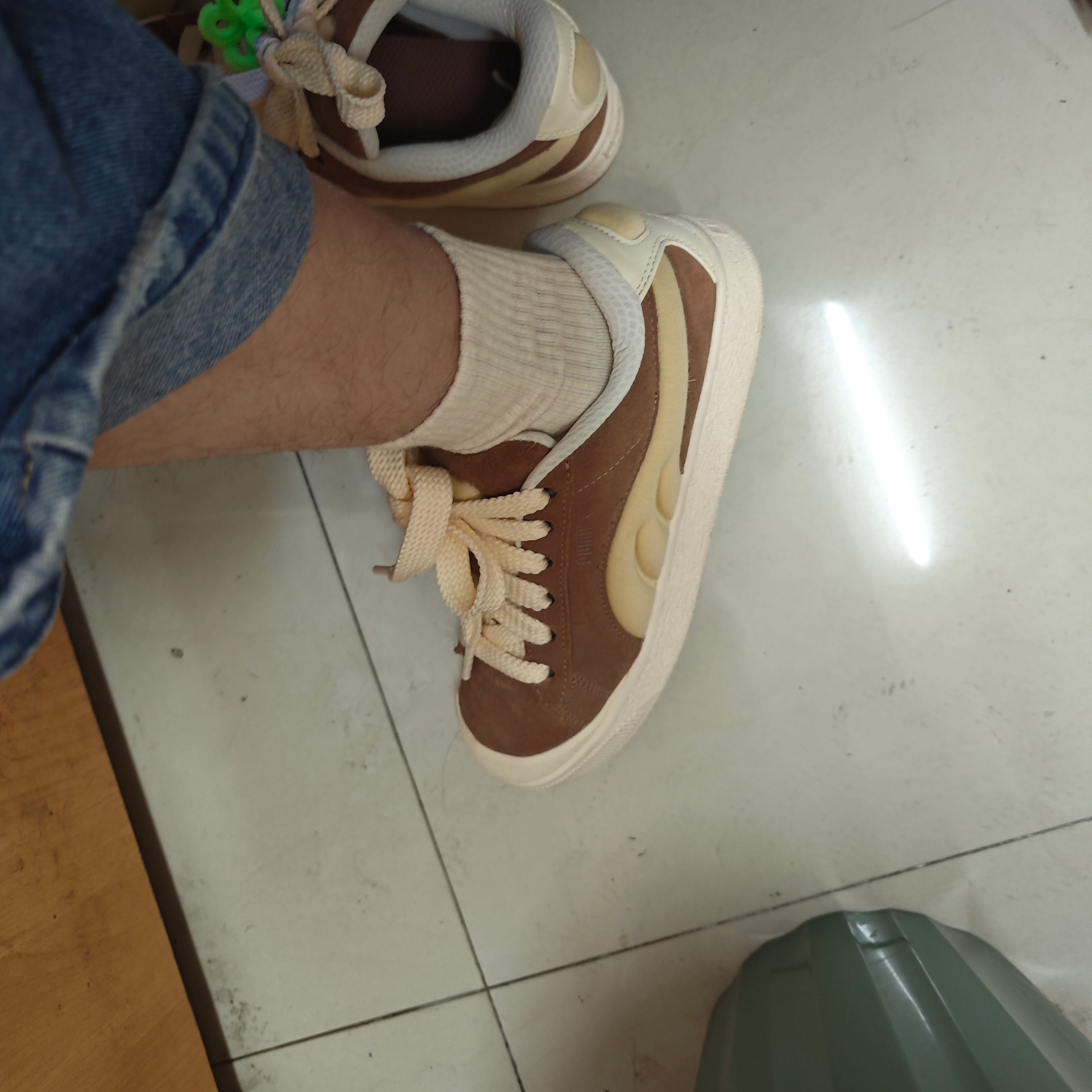 custom review-PUMA Suede XL Устойчивые к истиранию Низкие Кроссовки для скейтбординга Унисекс Коричневый