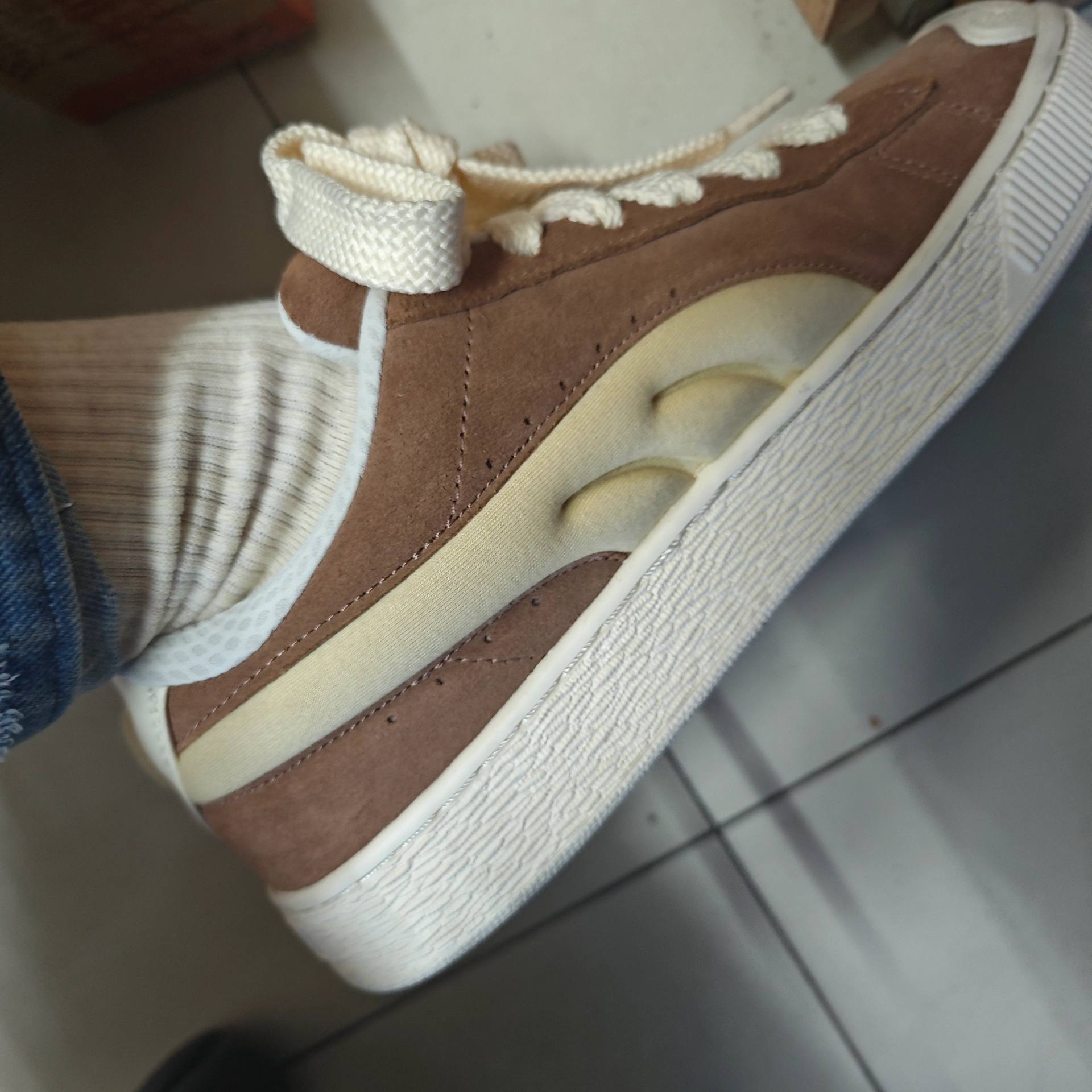 custom review-PUMA Suede XL Устойчивые к истиранию Низкие Кроссовки для скейтбординга Унисекс Коричневый