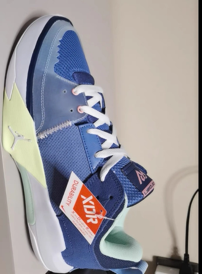 custom review-Jordan One Take 5 Амортизация Износостойкие Низкие Баскетбольные Кроссовки Мужские Синие Белые Зеленые