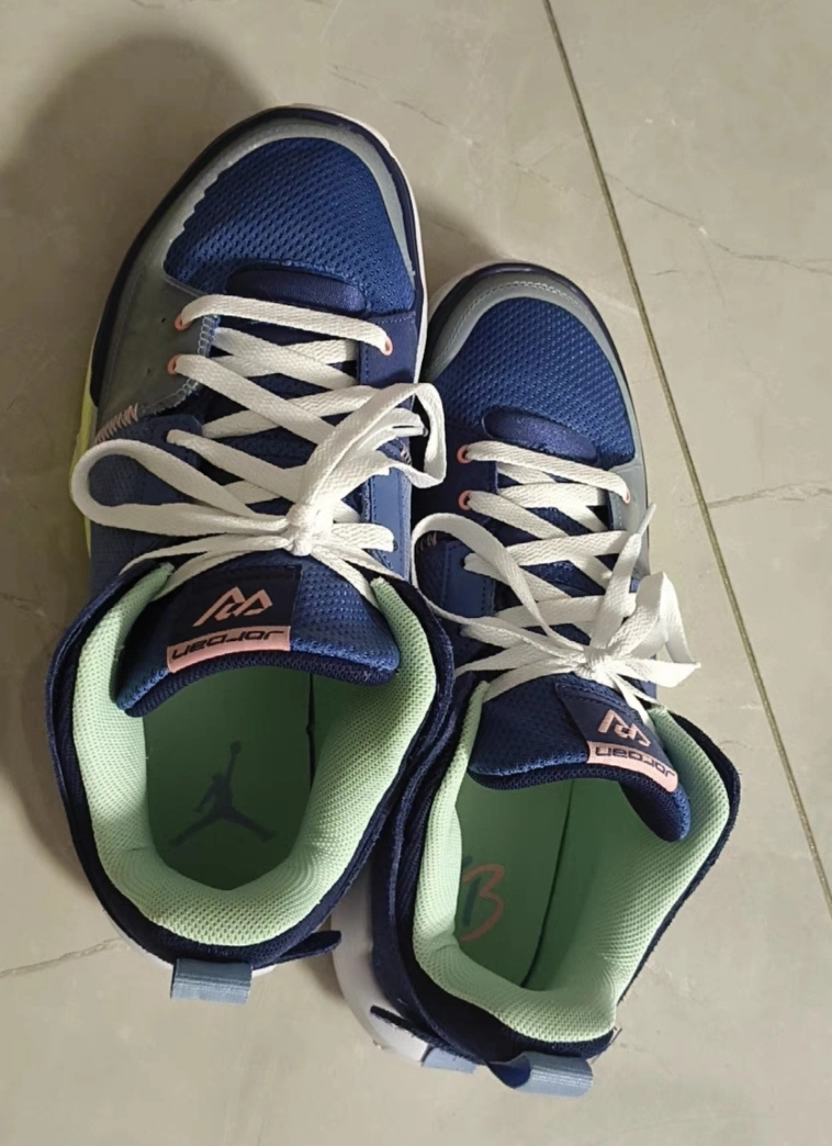 custom review-Jordan One Take 5 Амортизация Износостойкие Низкие Баскетбольные Кроссовки Мужские Синие Белые Зеленые