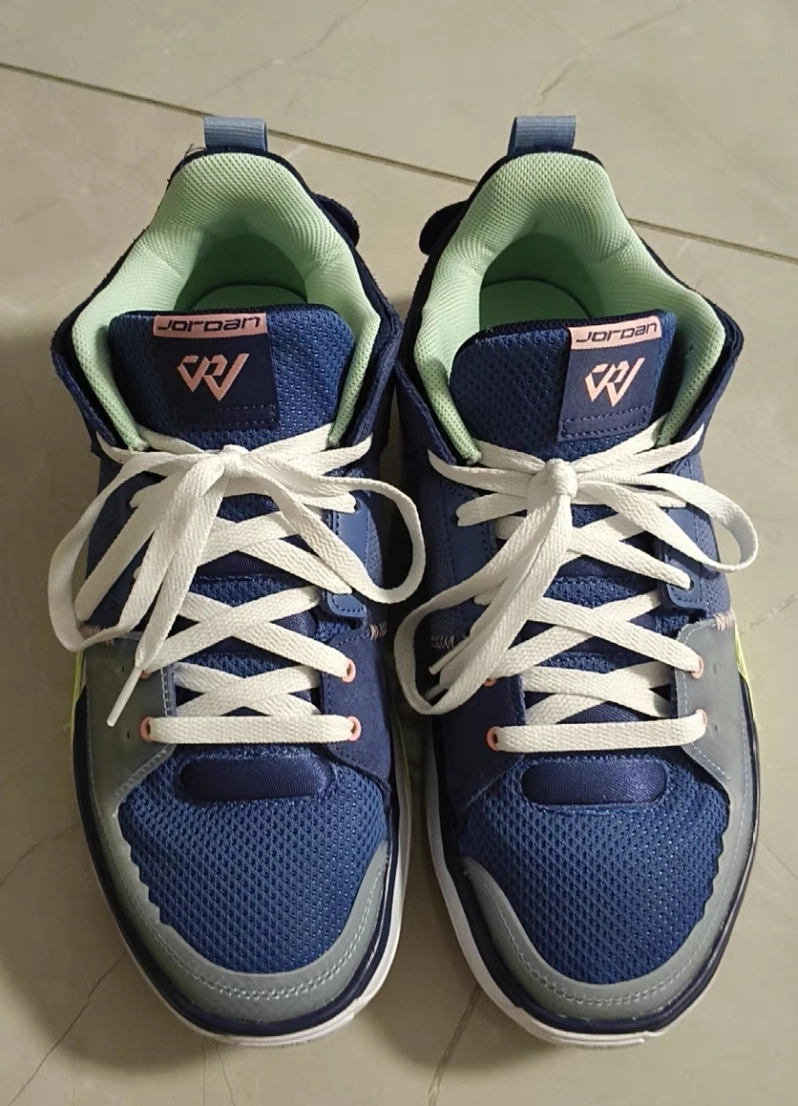 custom review-Jordan One Take 5 Амортизация Износостойкие Низкие Баскетбольные Кроссовки Мужские Синие Белые Зеленые