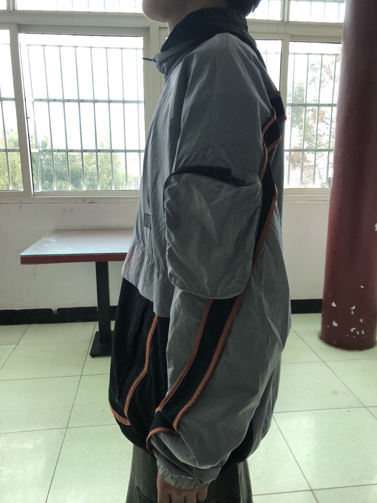 custom review-Adidas Черный Серый Мужские Куртки