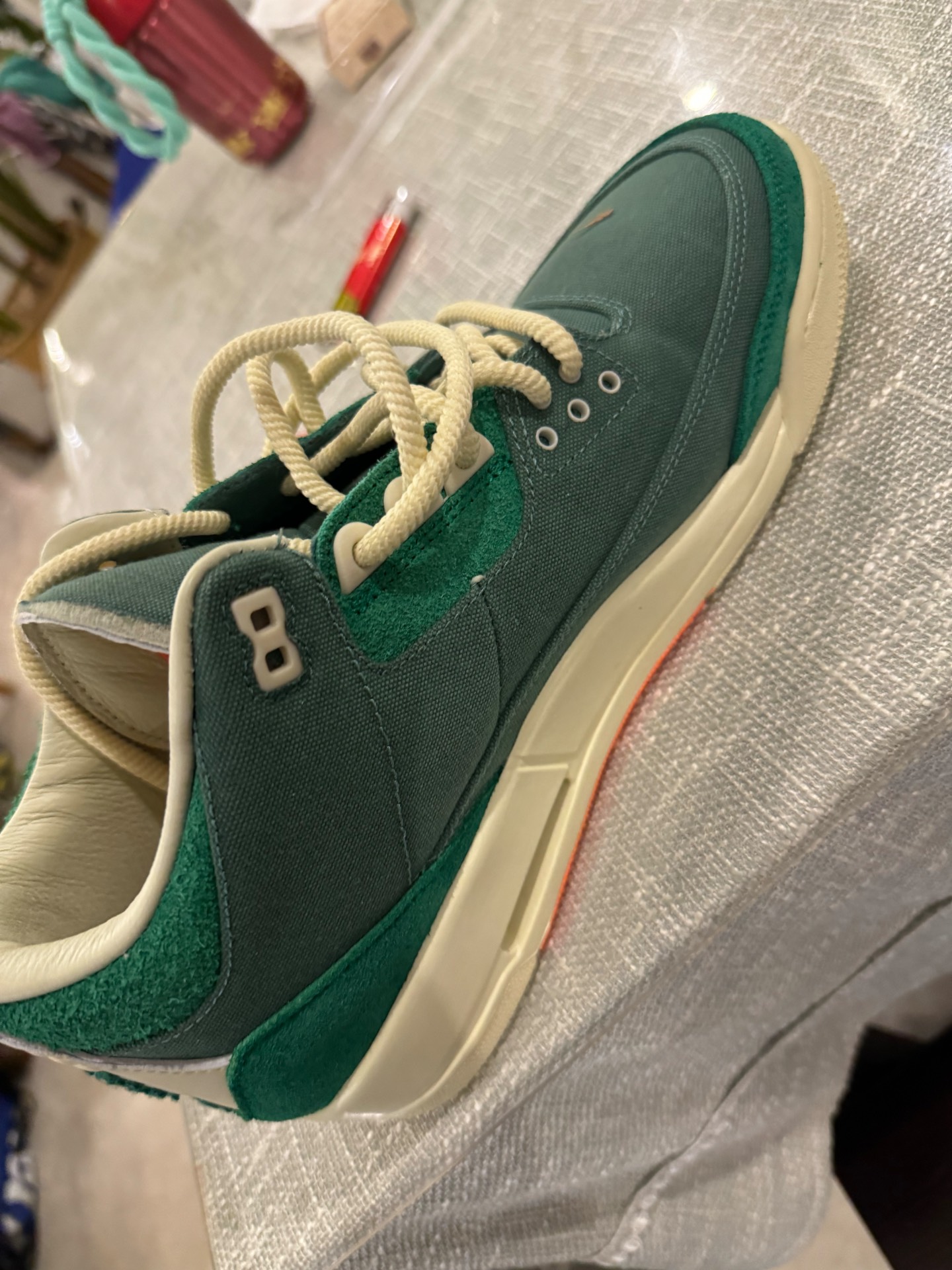 custom review-Jordan Air Джордан 3 MID Топ Винтажные баскетбольные кроссовки Женские Зеленый