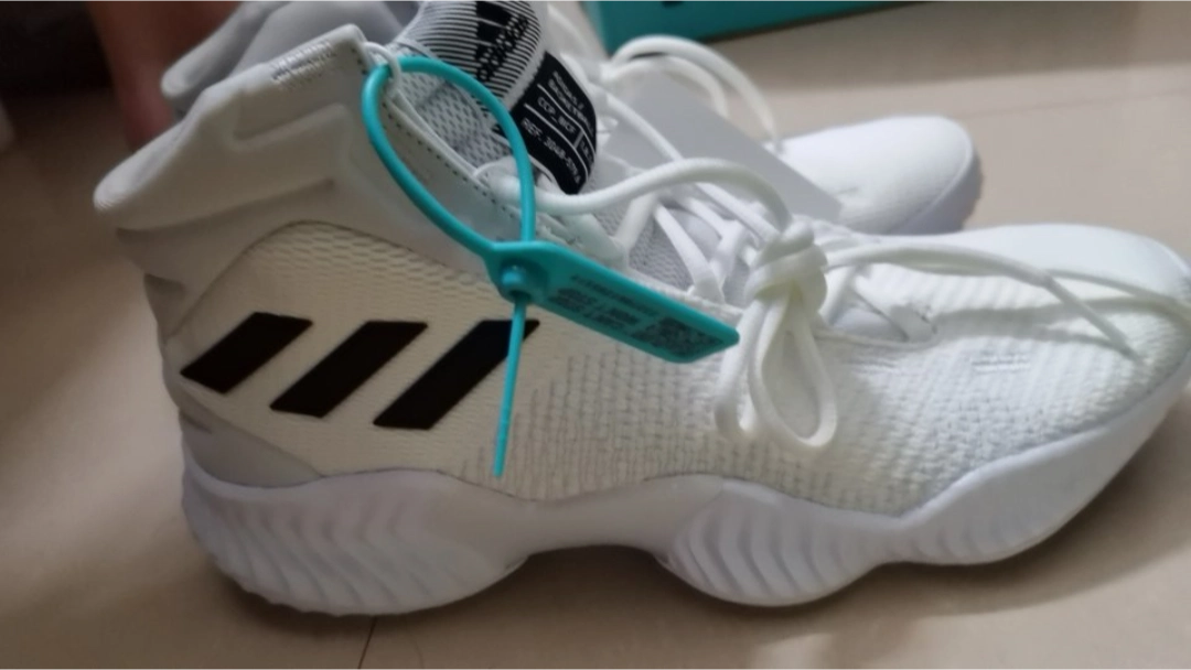 custom review-Adidas Pro Bounce 2018 Амортизаторы Slip-resistant MID Топ Баскетбольные кроссовки Мужской Экрю Азиатская Версия