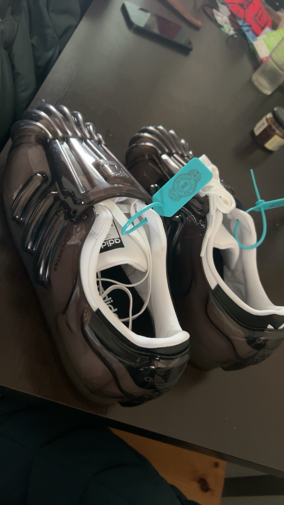 custom review-Adidas Originals Superstar Bubble Shell Head Устойчивые к истиранию Низкие Скейтбординг Кроссовки Мужские Черные