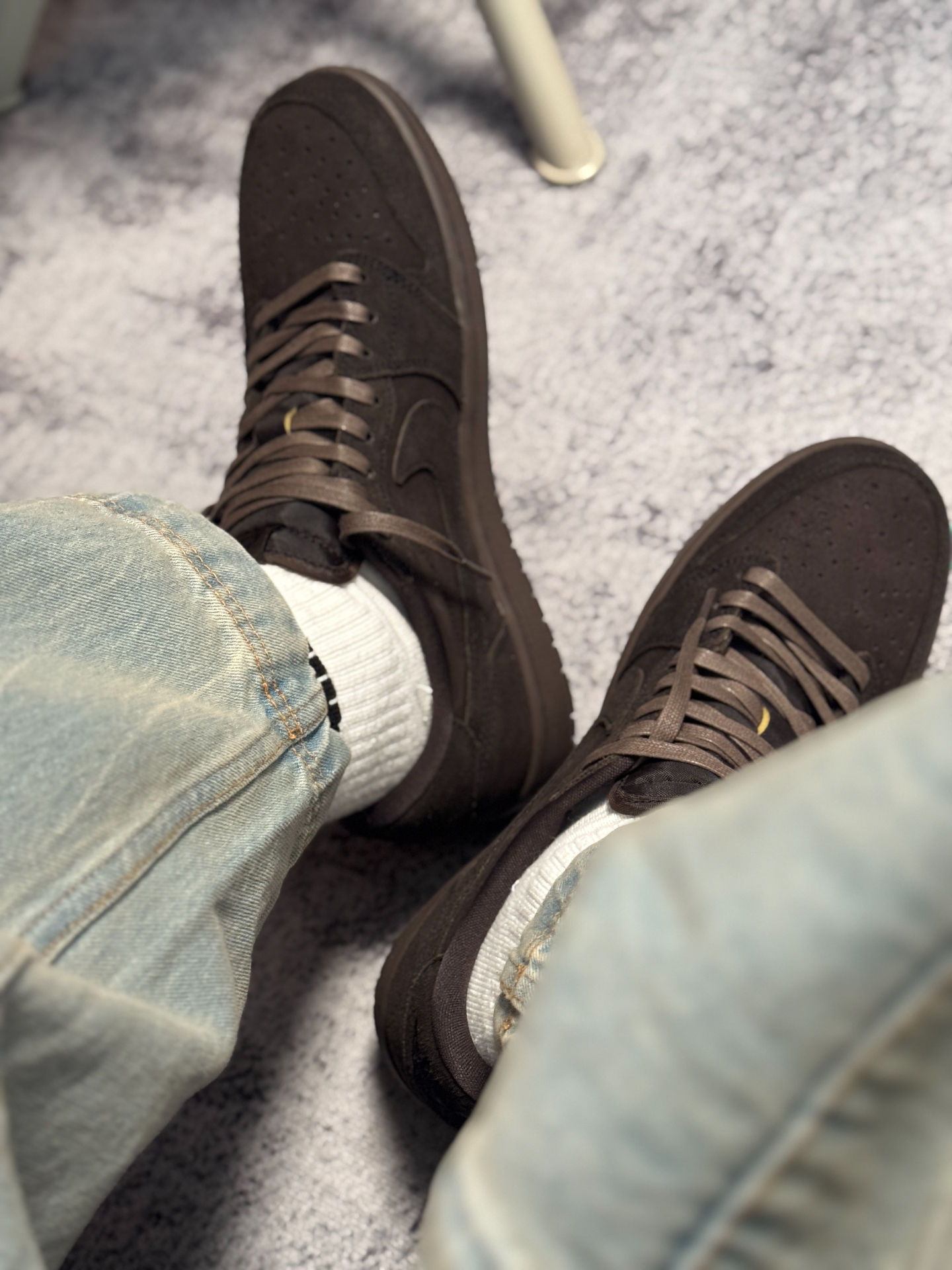 custom review-Travis Scott x Jordan Air Jordan 1 Износостойкий Дышащий Низкий Топ Винтажные Баскетбольные Кроссовки Унисекс Черный Коричневый