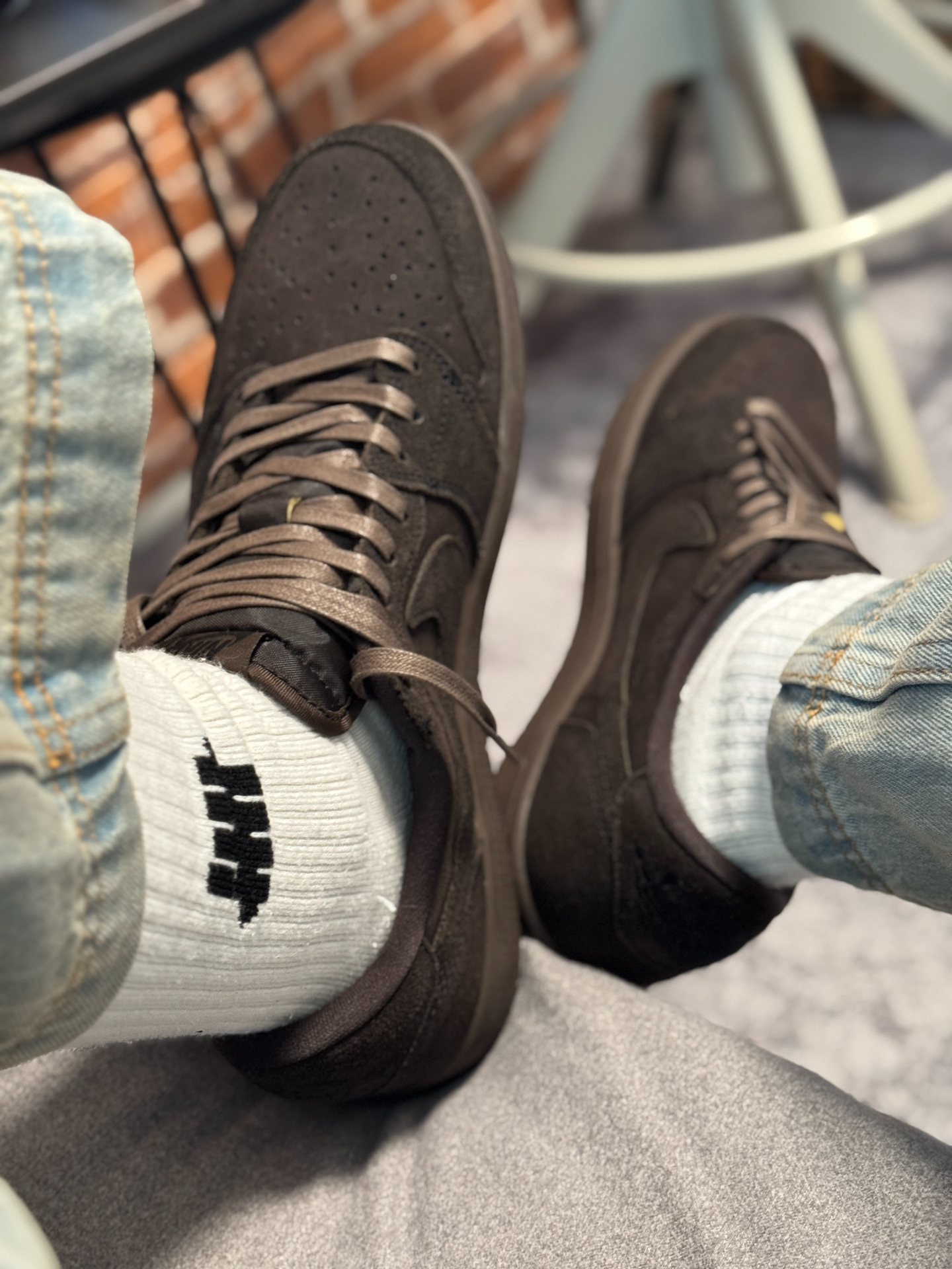 custom review-Travis Scott x Jordan Air Jordan 1 Износостойкий Дышащий Низкий Топ Винтажные Баскетбольные Кроссовки Унисекс Черный Коричневый