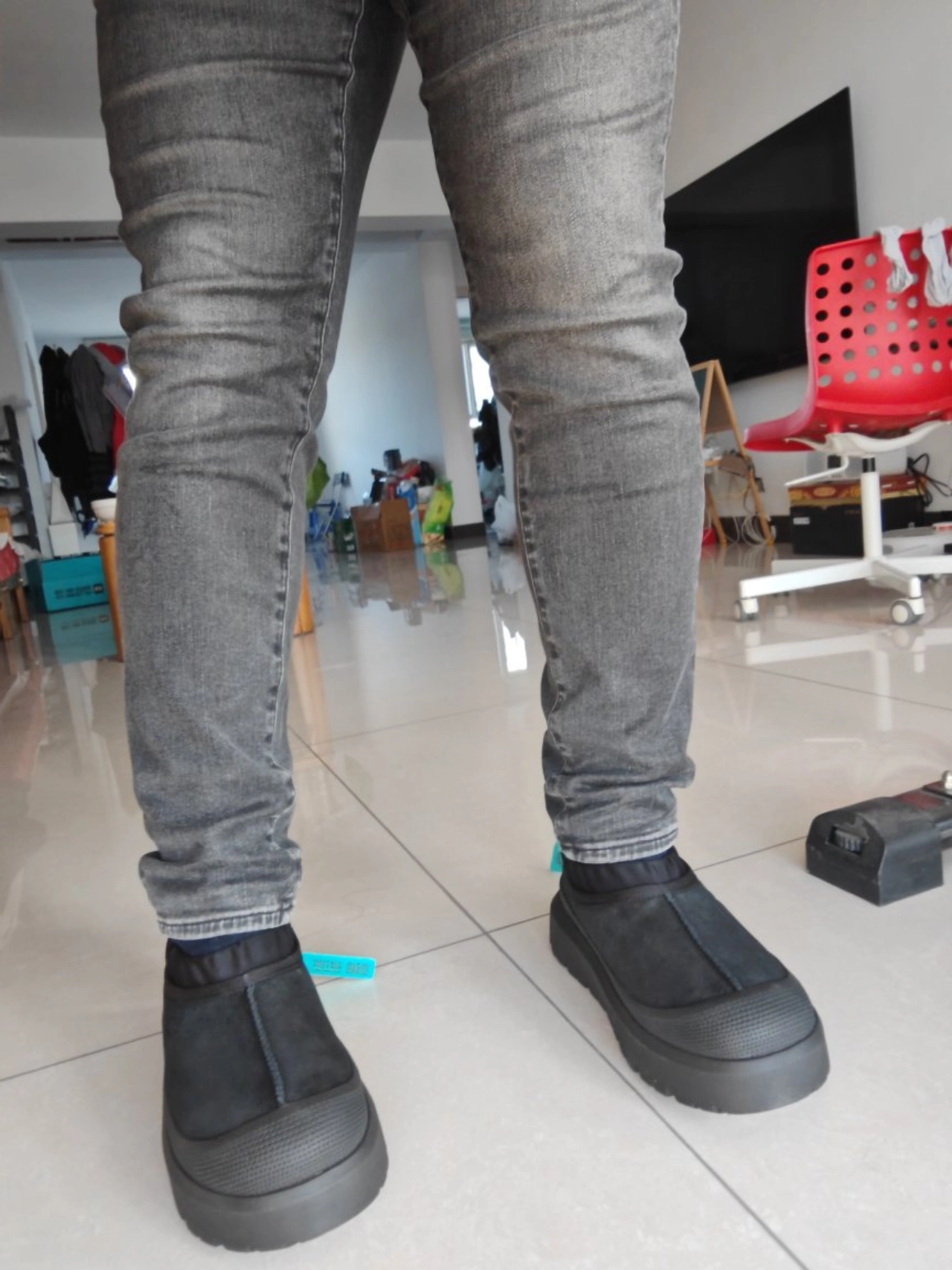 custom review-UGG Низкий топ Повседневная обувь Мужская Черная