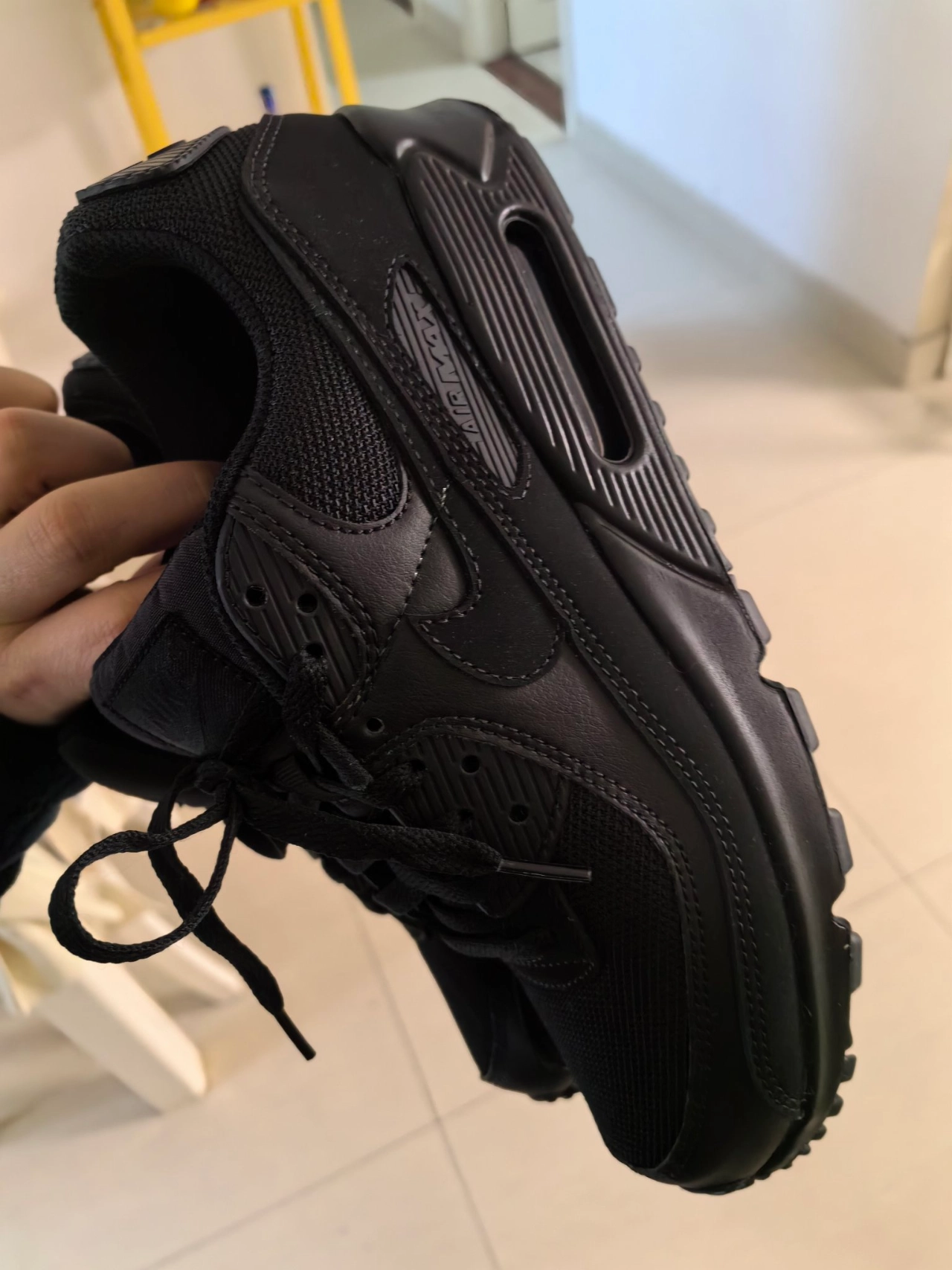 custom review-Nike Air Max 90 Амортизация устойчивый к истиранию дышащий низкий топ воздушная подушка повседневная беговая обувь мужская черная