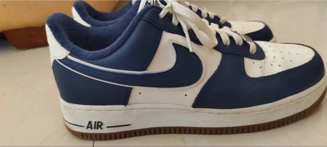 custom review-Nike Air FORCE 1 Low Топ Скейтборд Кроссовки Мужские Белые Синие