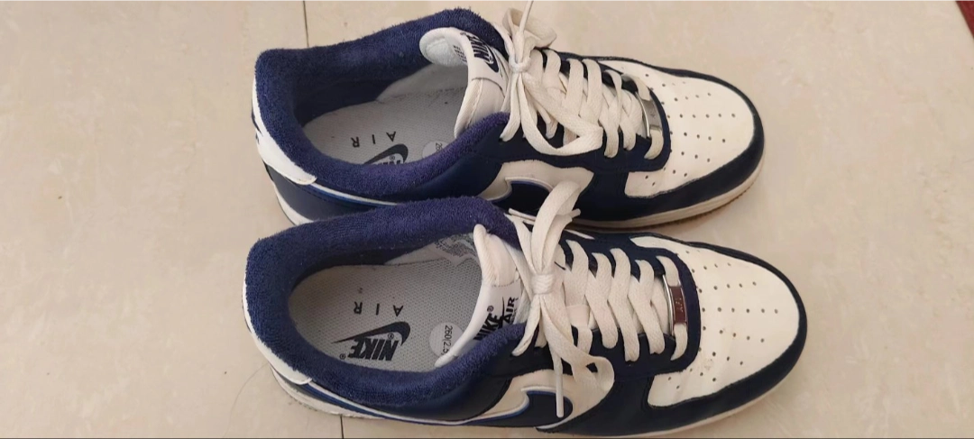 custom review-Nike Air FORCE 1 Low Топ Скейтборд Кроссовки Мужские Белые Синие