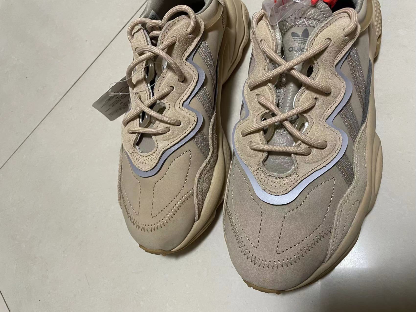 custom review-Adidas Originals Ozweego Бледный Телесный Нескользящий Легкий Низкий Топ Повседневная Обувь Унисекс Коричневый