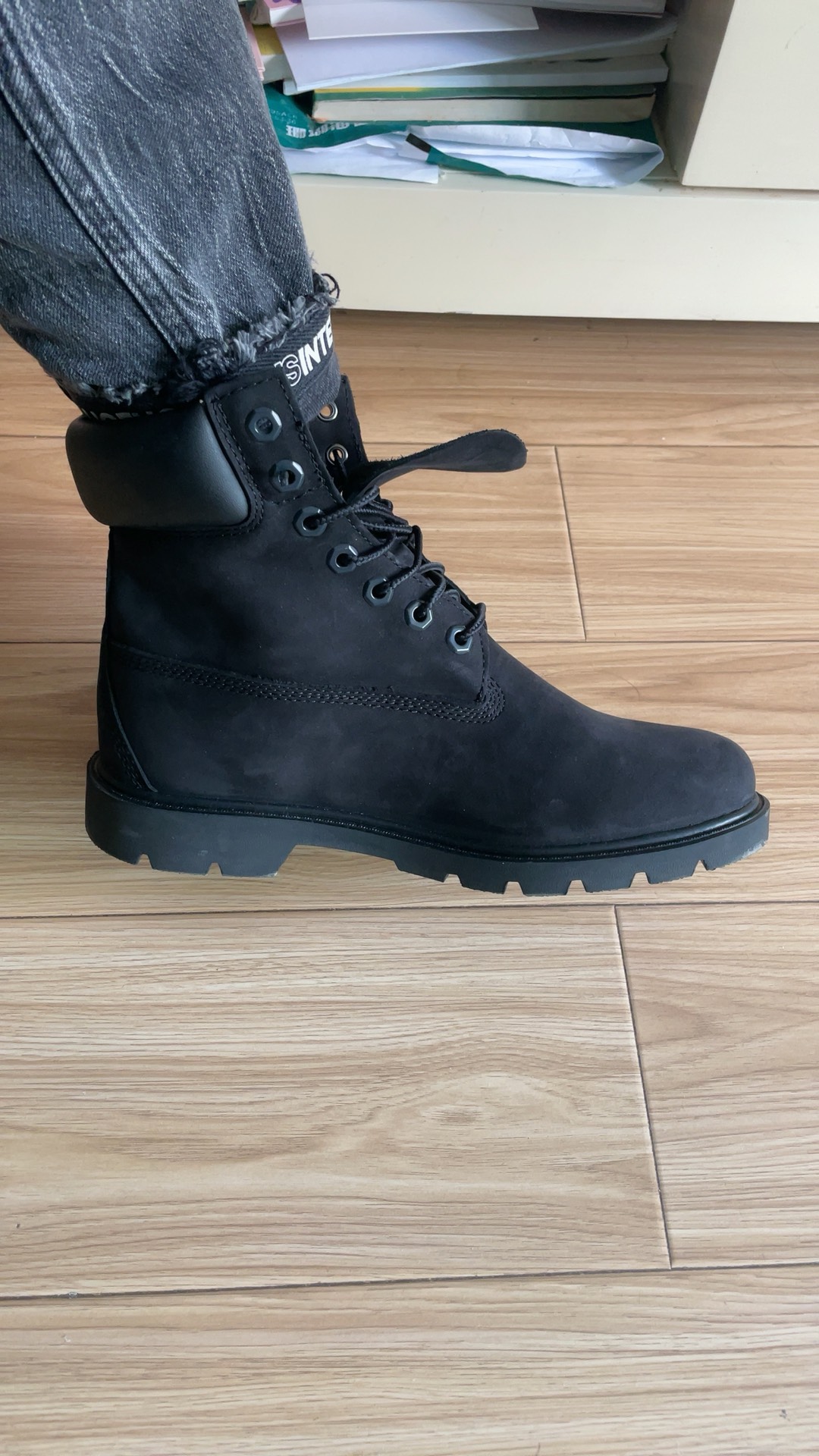 custom review-Timberland PREMIUM 6 Утепленный Короткий Мартин Ботин Мужской Черный