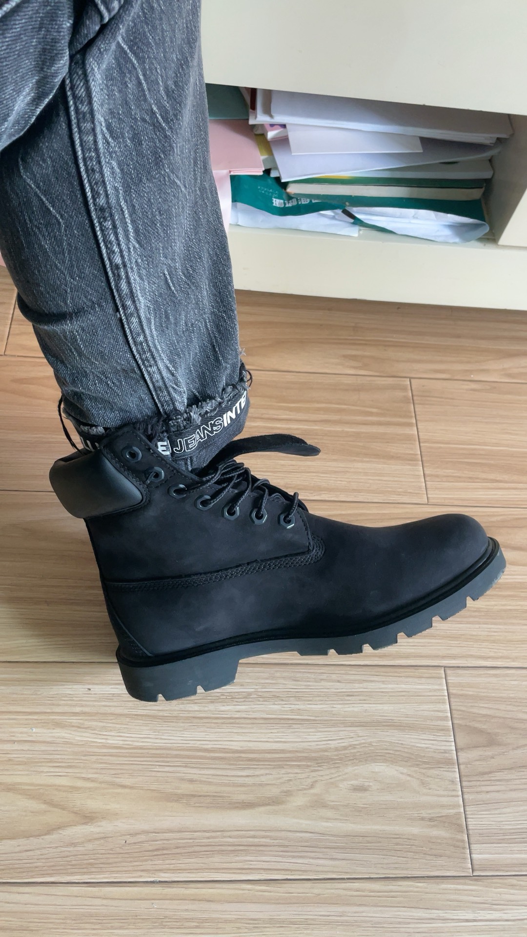 custom review-Timberland PREMIUM 6 Утепленный Короткий Мартин Ботин Мужской Черный