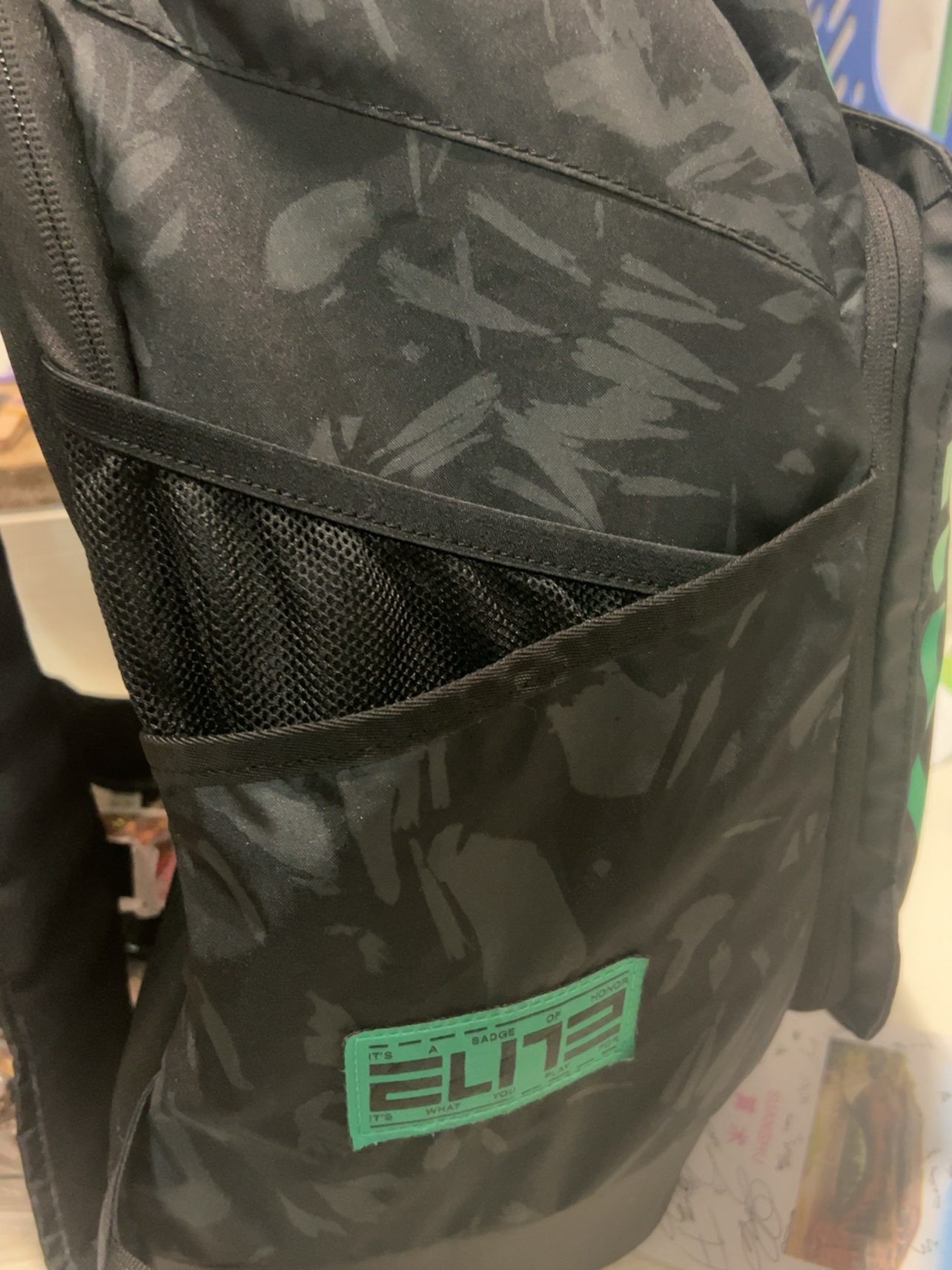 custom review-Nike Hoops Elite Pro Basketball Backpack Men Coal Black/Athletic Green