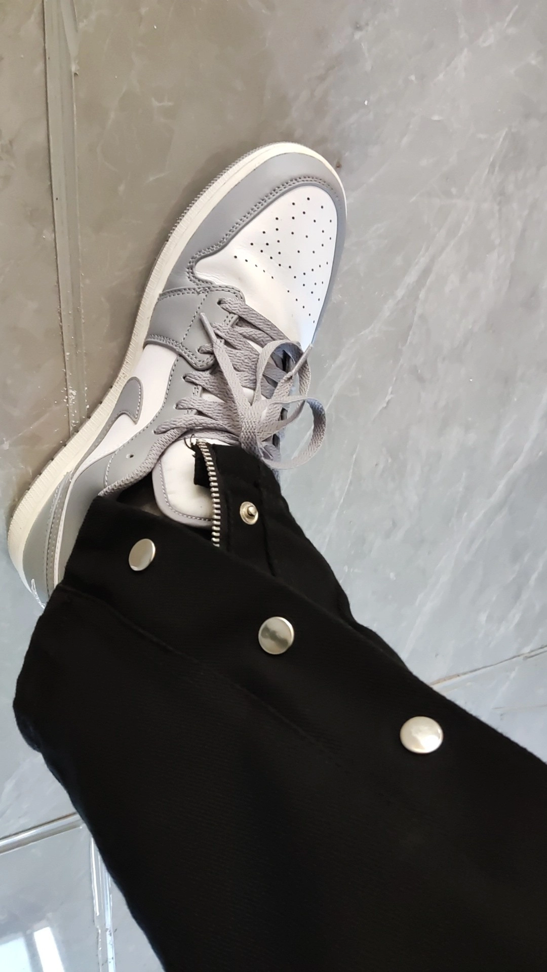 custom review-JORDAN Air JORDAN 1 Low Vintage Stealth Grey