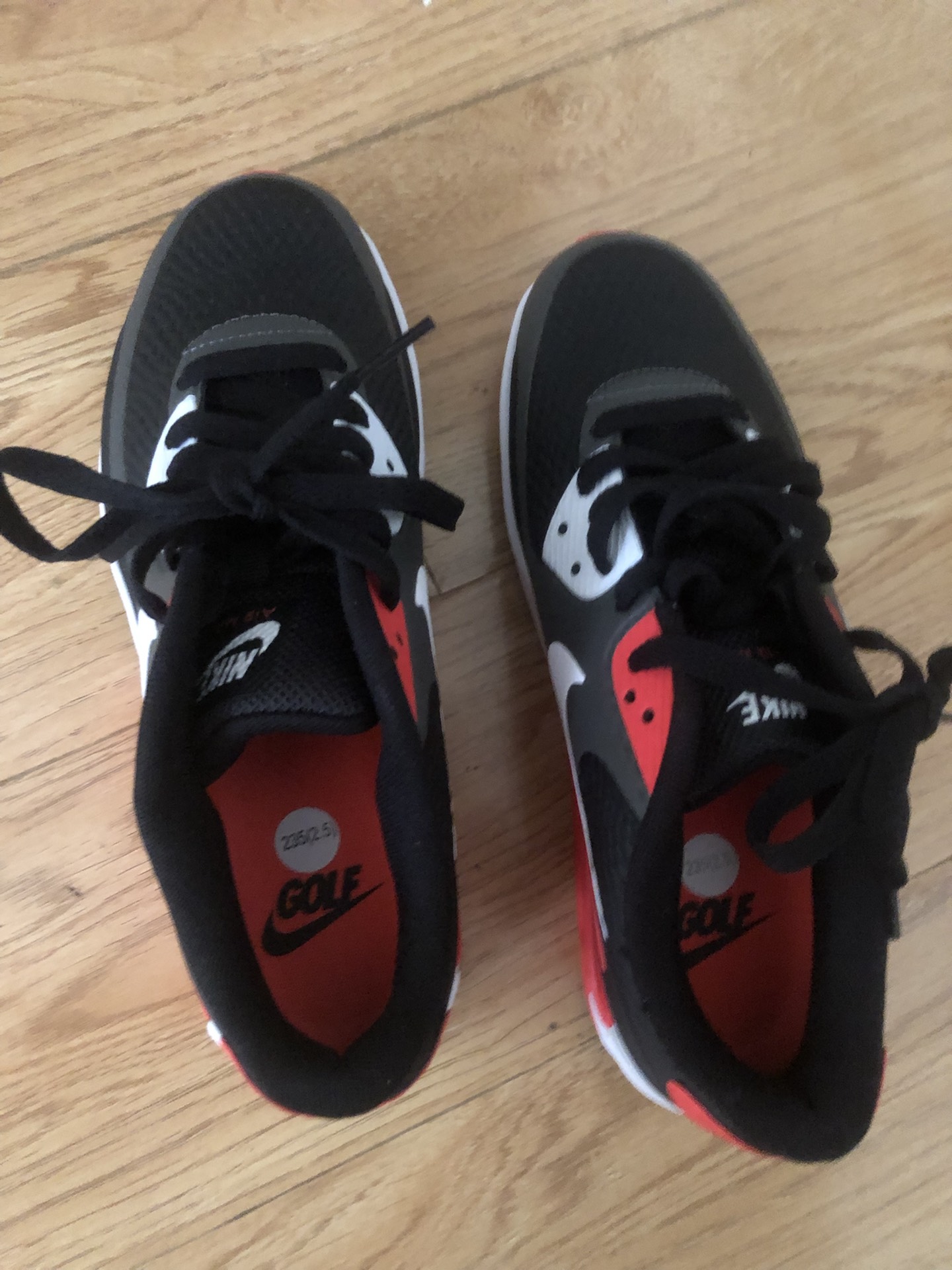 custom review-Nike Air Max 90 г Abrasion Resistant Низкий Топ Casual Унисекс Черный Красный