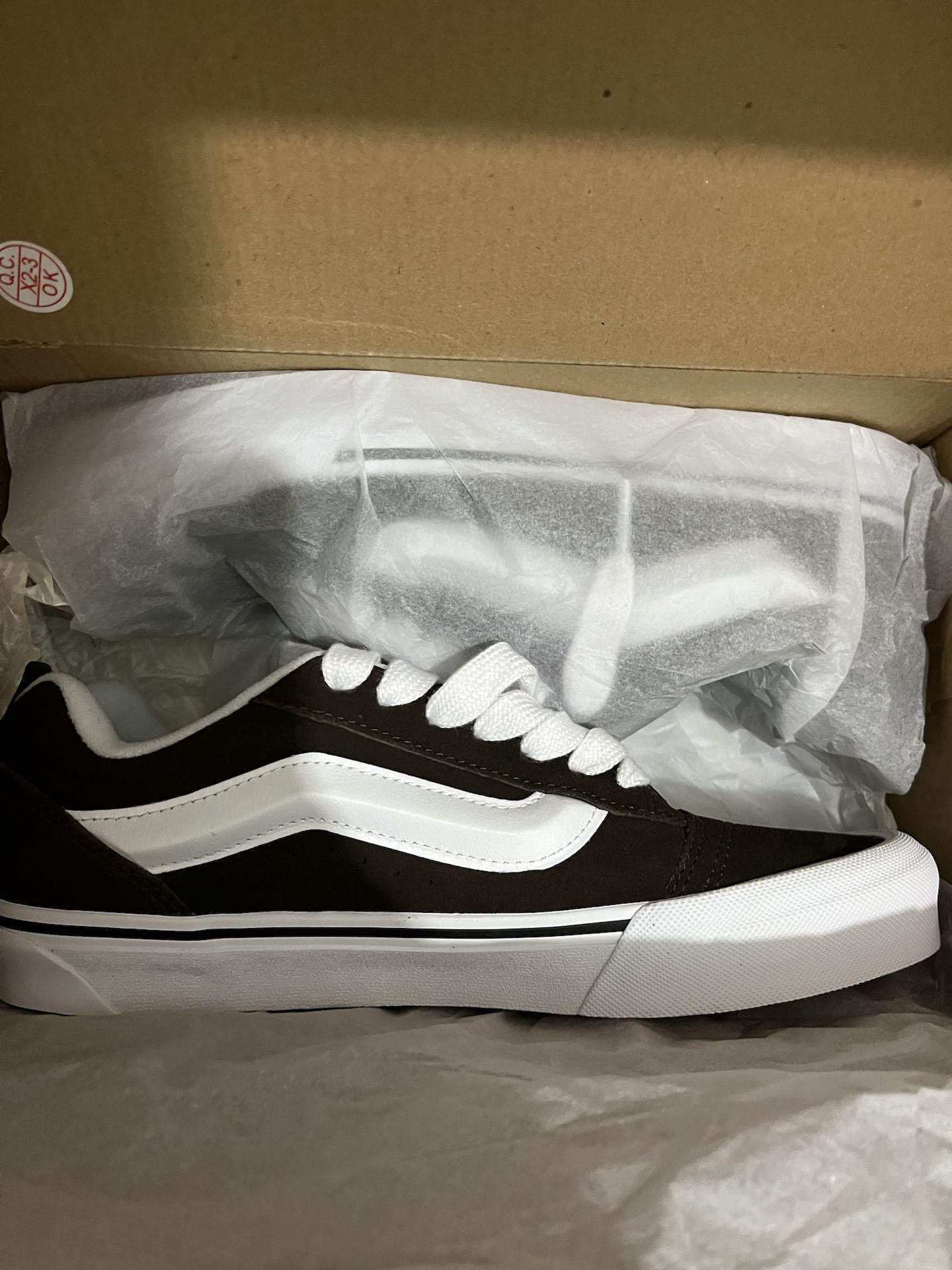 custom review-VANS Knu Skool Low Топ Скейтборд Кроссовки Унисекс Белый Умбра
