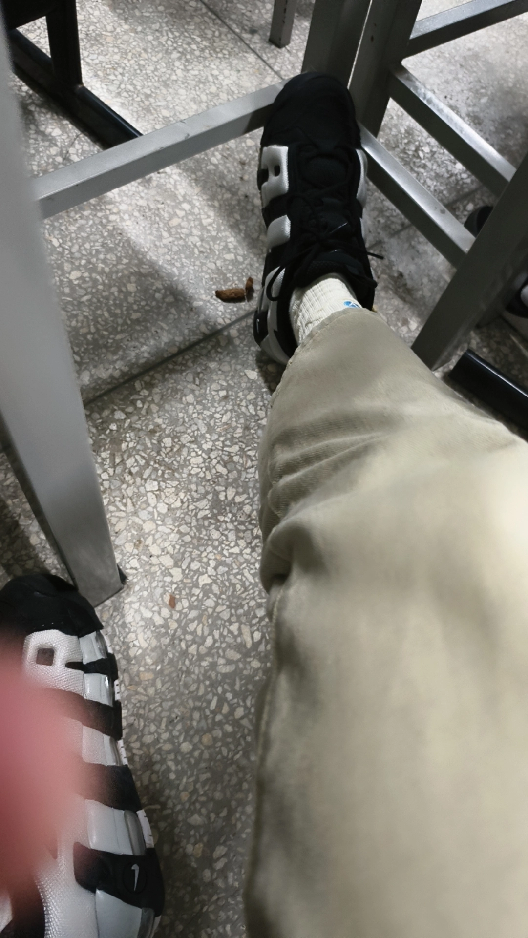 custom review-Nike Air More Uptempo Slip-Resistant Abrasion-Resistant Low-Top Баскетбольные кроссовки Unisex Черные