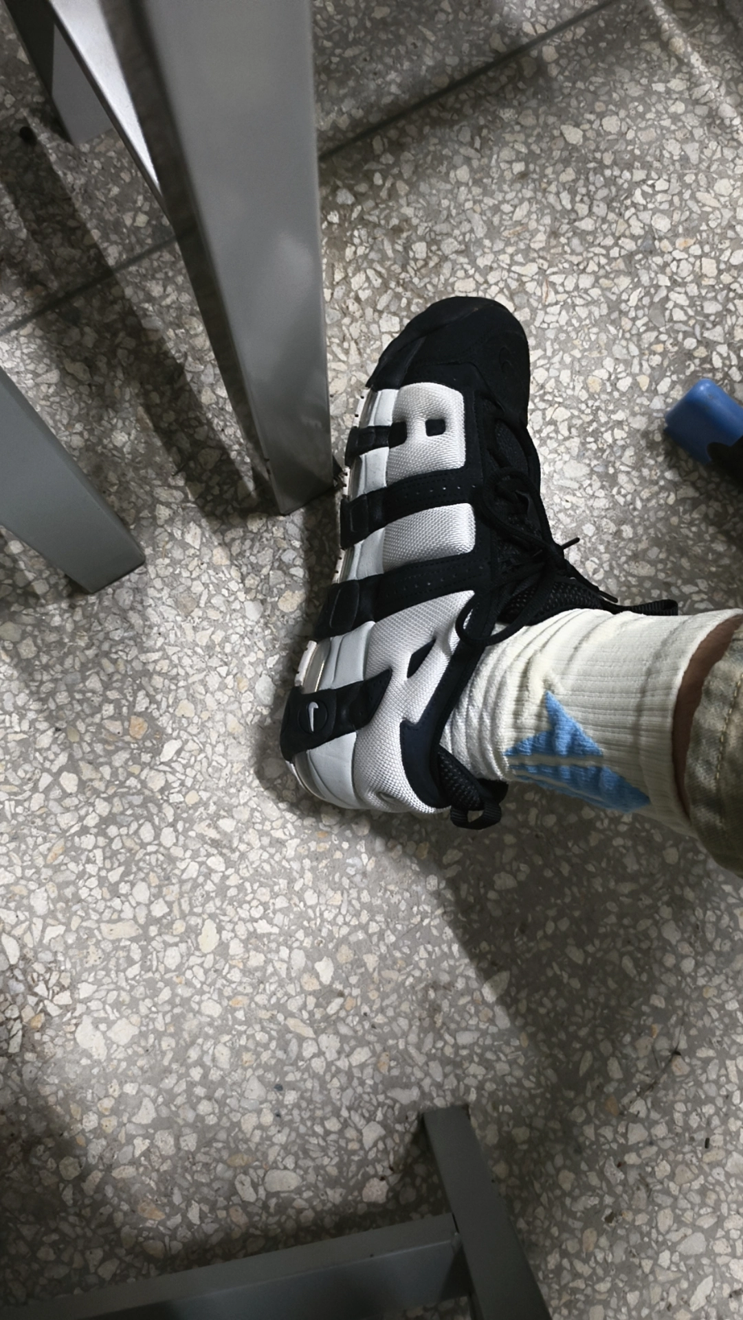 custom review-Nike Air More Uptempo Slip-Resistant Abrasion-Resistant Low-Top Баскетбольные кроссовки Unisex Черные