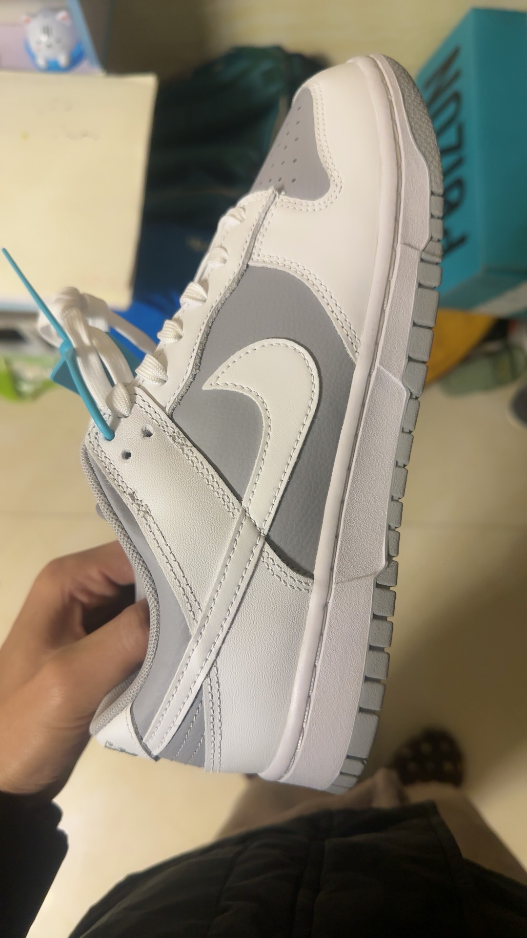 custom review-Nike Dunk Retro Low Скейтборд Кроссовки Мужские Wolf Gray White