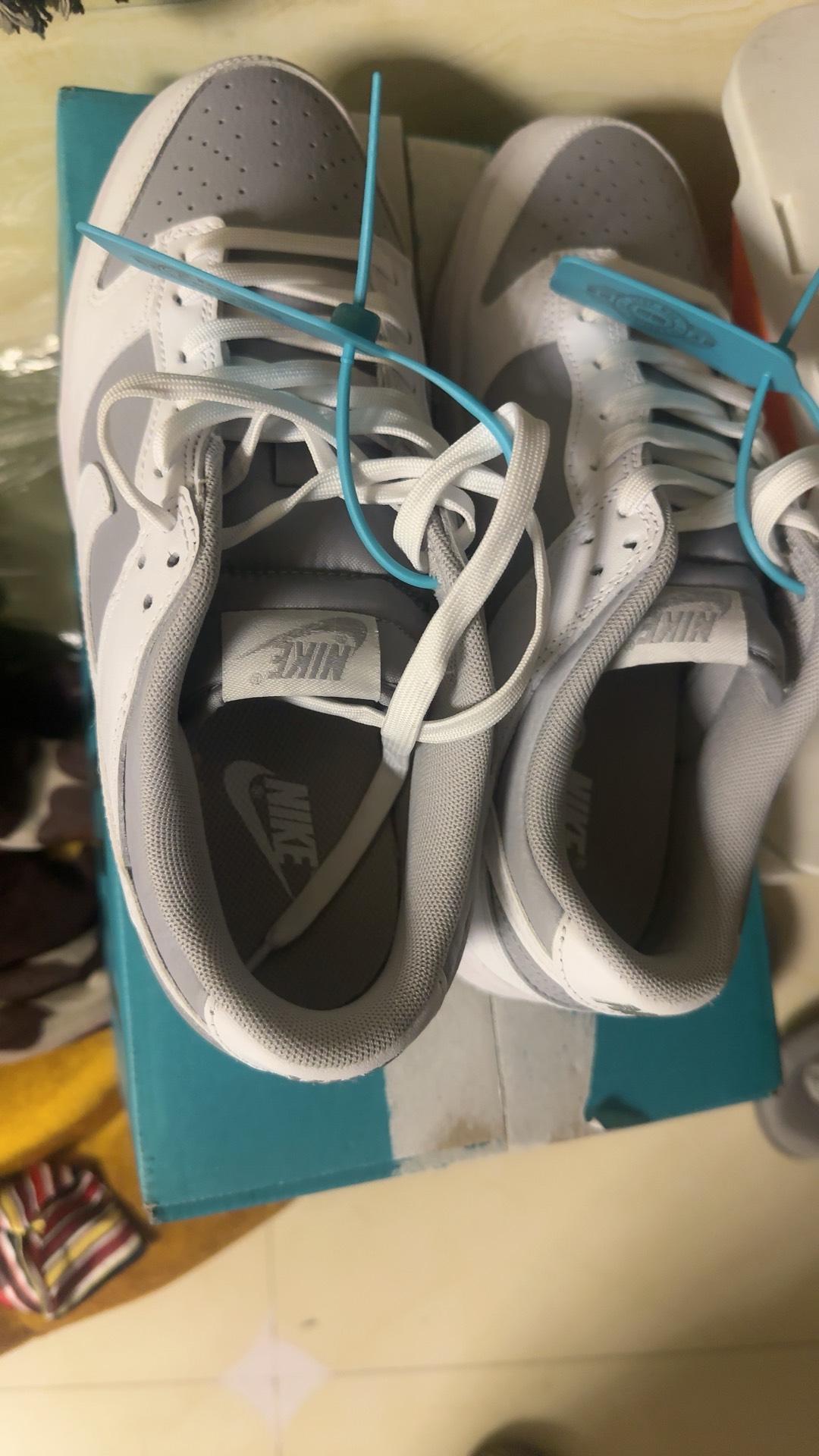 custom review-Nike Dunk Retro Low Скейтборд Кроссовки Мужские Wolf Gray White