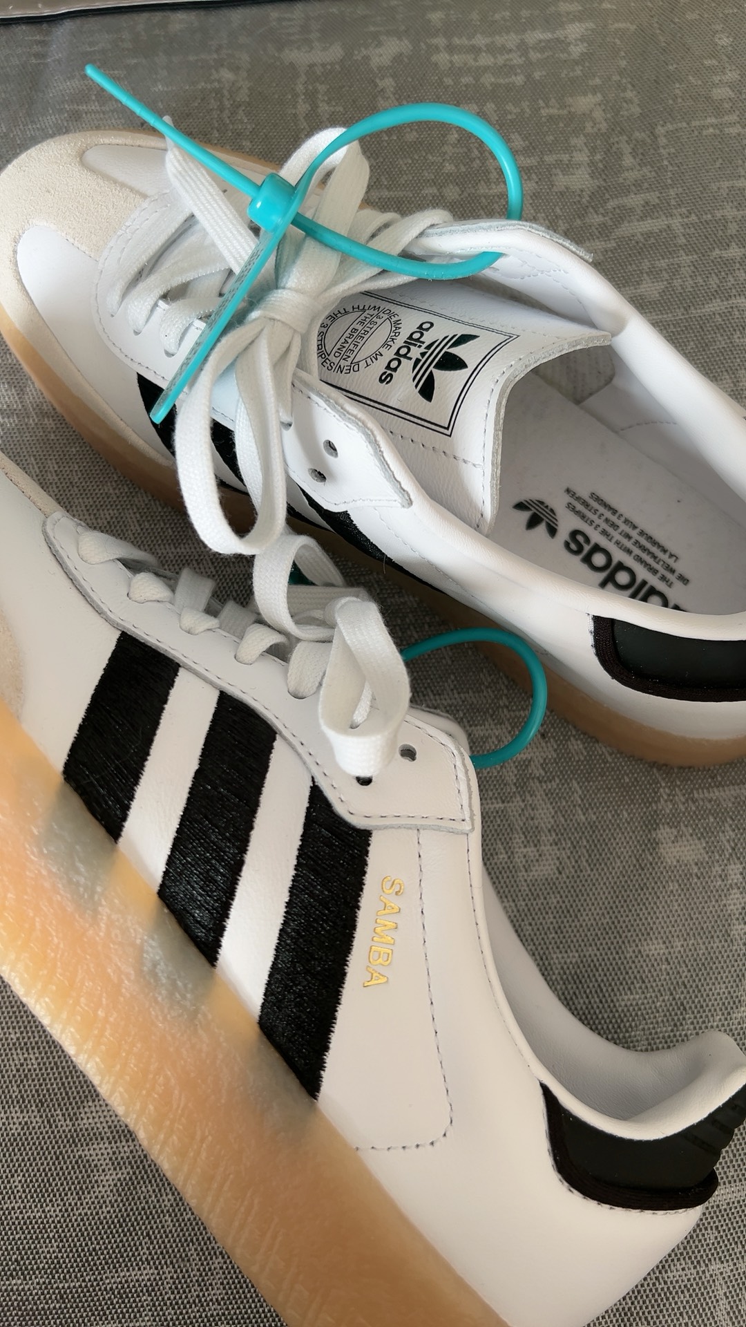 custom review-Adidas Sambae White Black Gum Women's