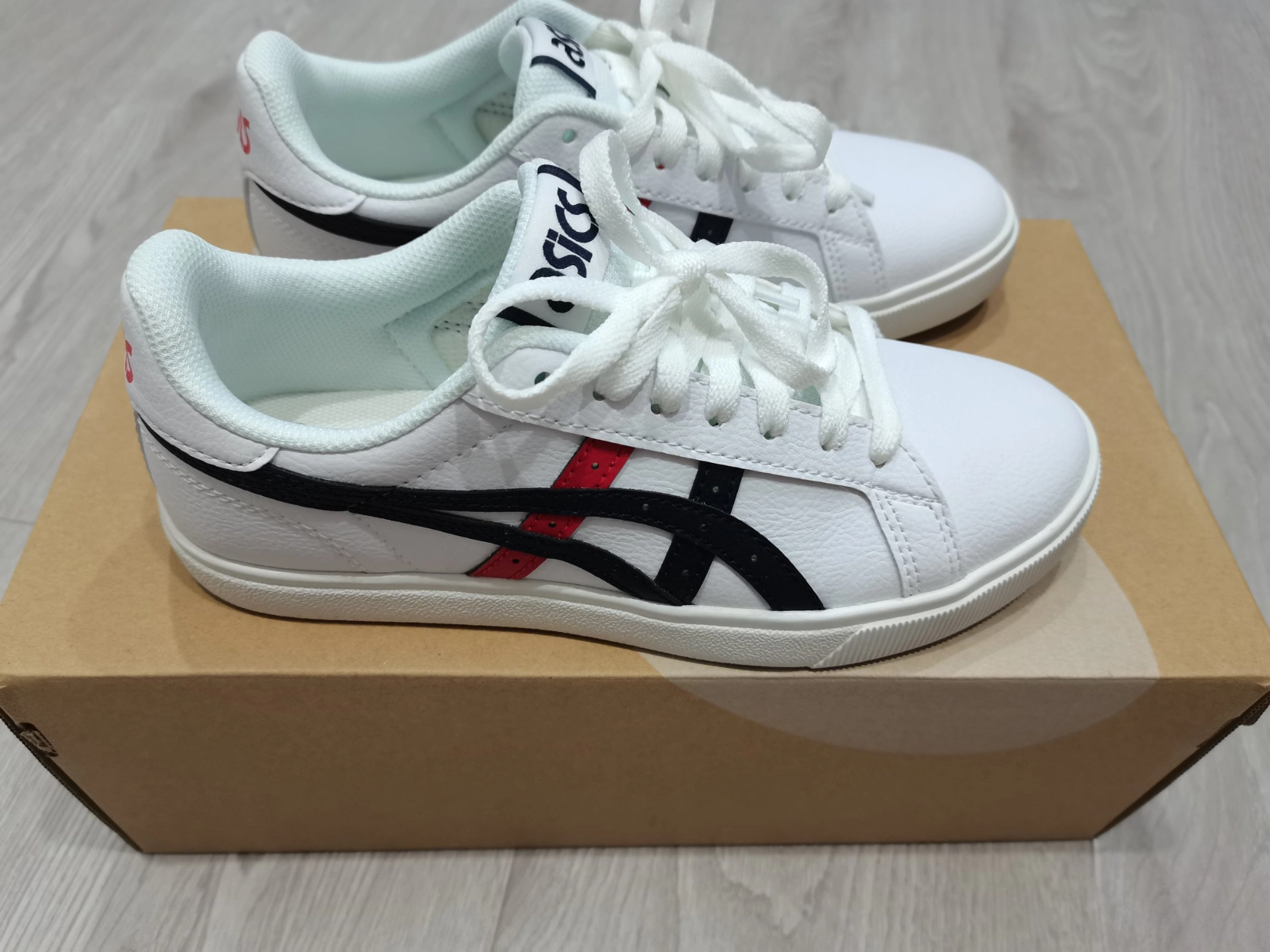 custom review-Asics Classic Ct Синтетическая кожа Повседневные низкие кеды для скейтбординга Унисекс Белый Черный Красный