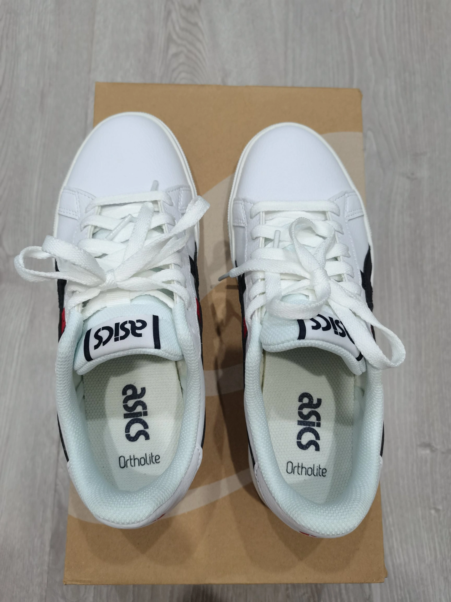 custom review-Asics Classic Ct Синтетическая кожа Повседневные низкие кеды для скейтбординга Унисекс Белый Черный Красный