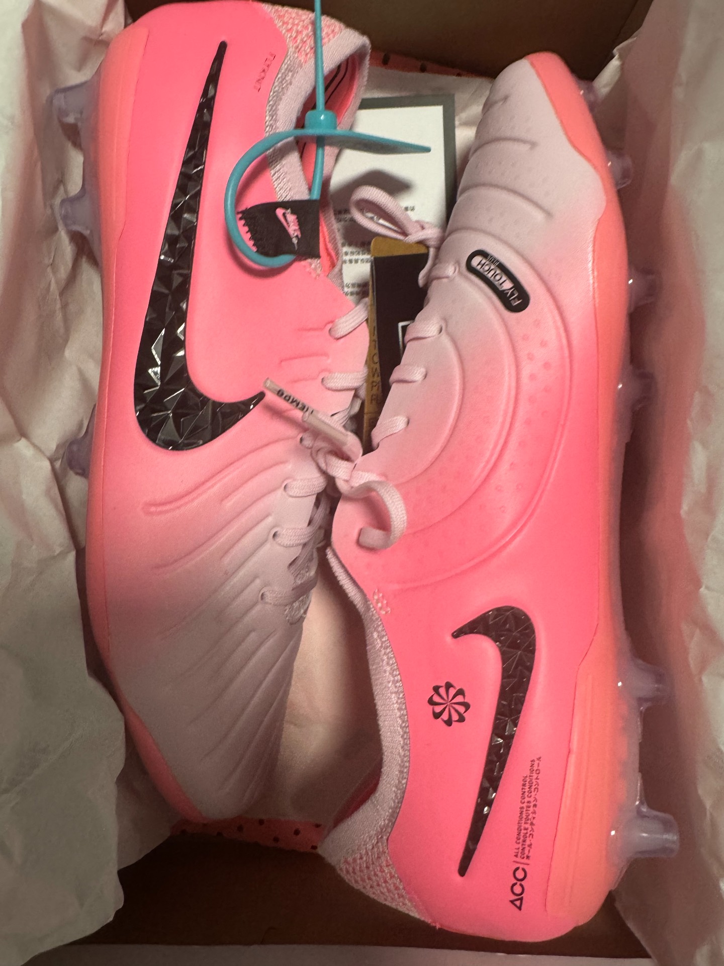 custom review-Nike Legend 10 Elite AG Pro AG Artificial Grass Artificial Thorns Футбольные бутсы Мужские Розовый Черный