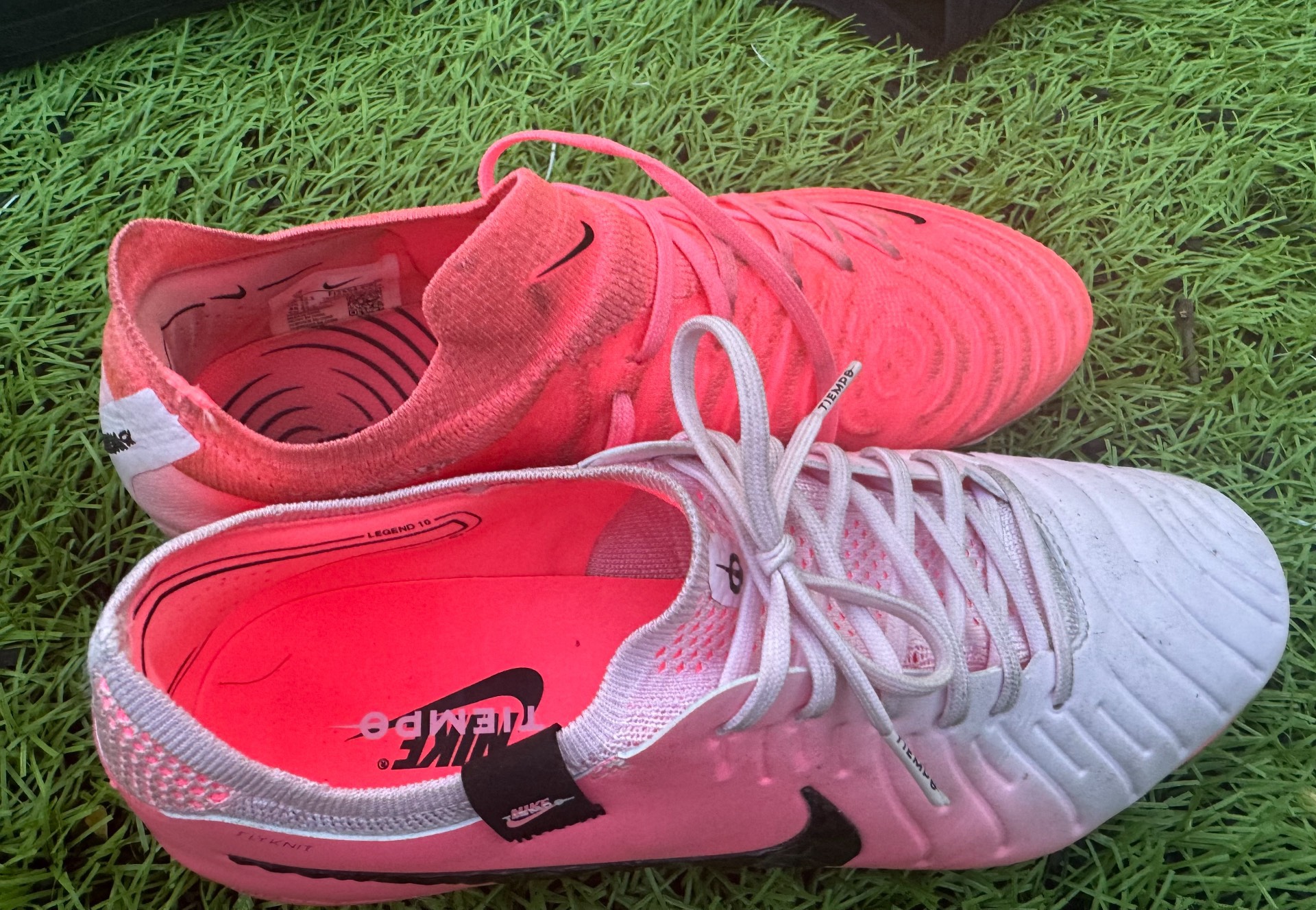 custom review-Nike Legend 10 Elite AG Pro AG Artificial Grass Artificial Thorns Футбольные бутсы Мужские Розовый Черный