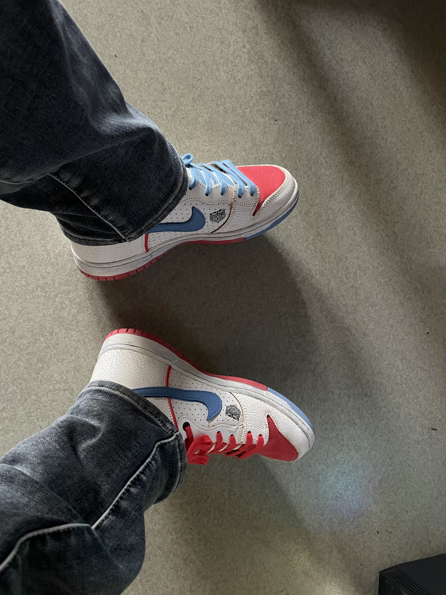 custom review-Ishod Wair x Nike Dunk Pro Decon QS High Скейтборд Кроссовки Unisex Белый Синий Красный