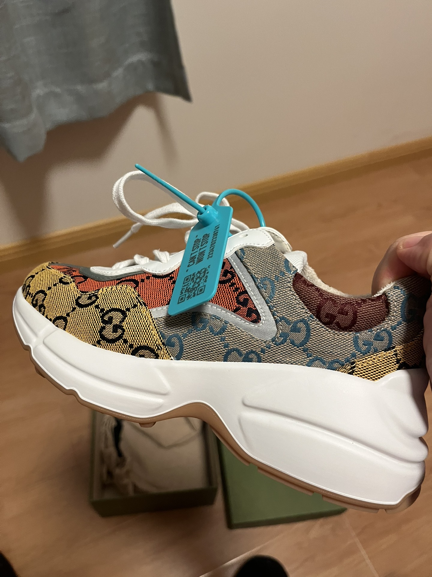 custom review-GUCCI Rhyton Износостойкие Дышащие Низкие Кеды Женские Желтые