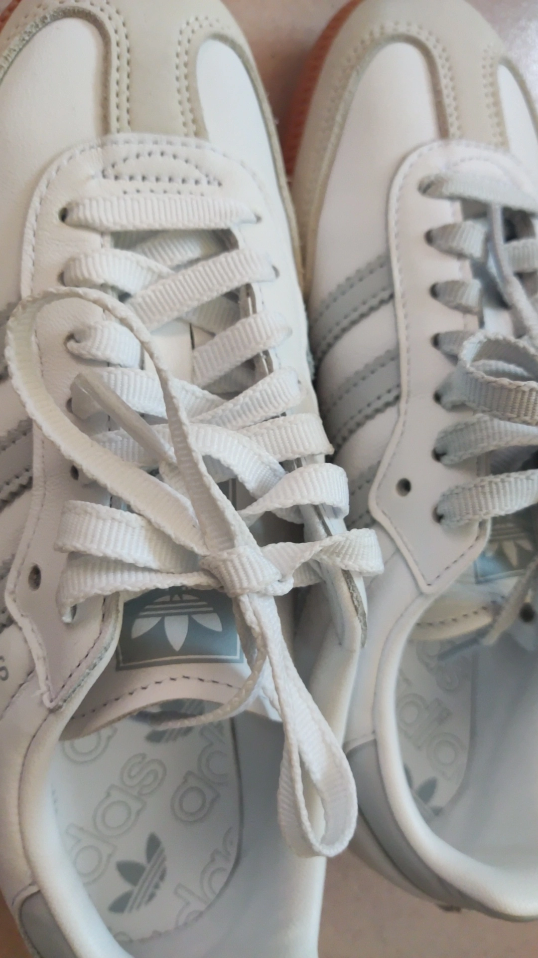 custom review-Adidas Samba OG White Halo Blue Gum Women's