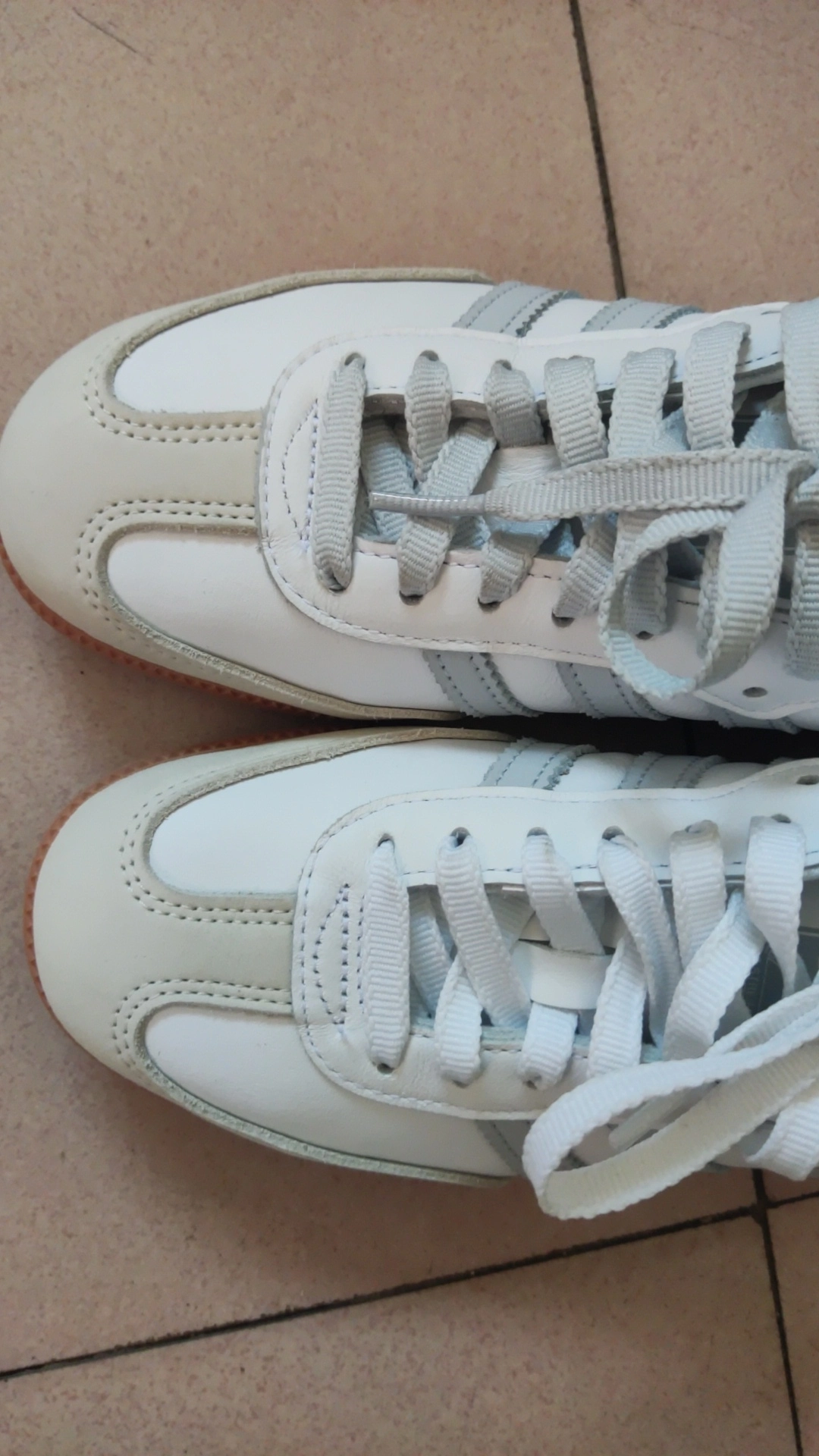 custom review-Adidas Samba OG White Halo Blue Gum Women's