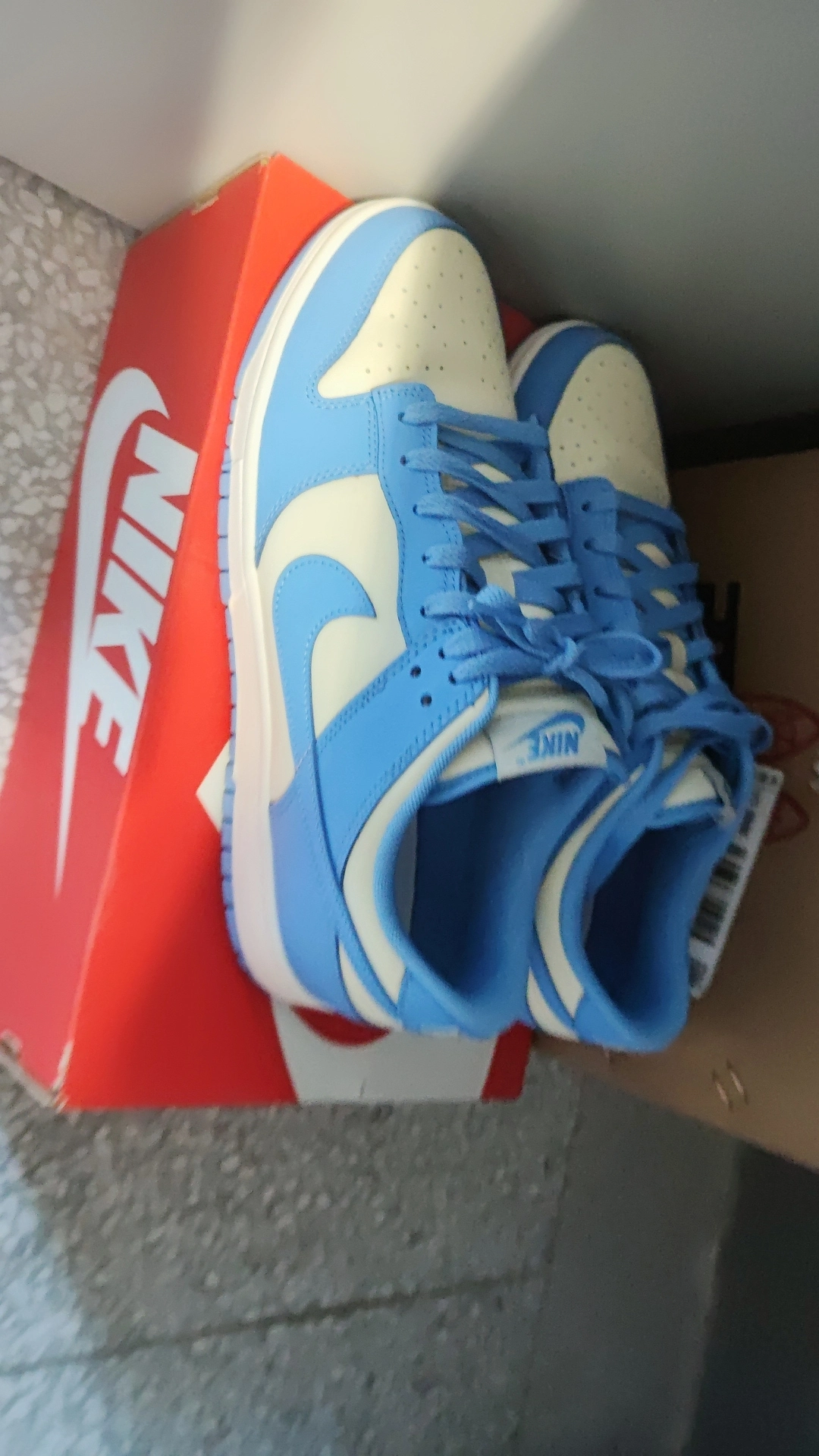 custom review-Nike Dunk Low Топ Скейтборд Кроссовки Унисекс Белый Синий